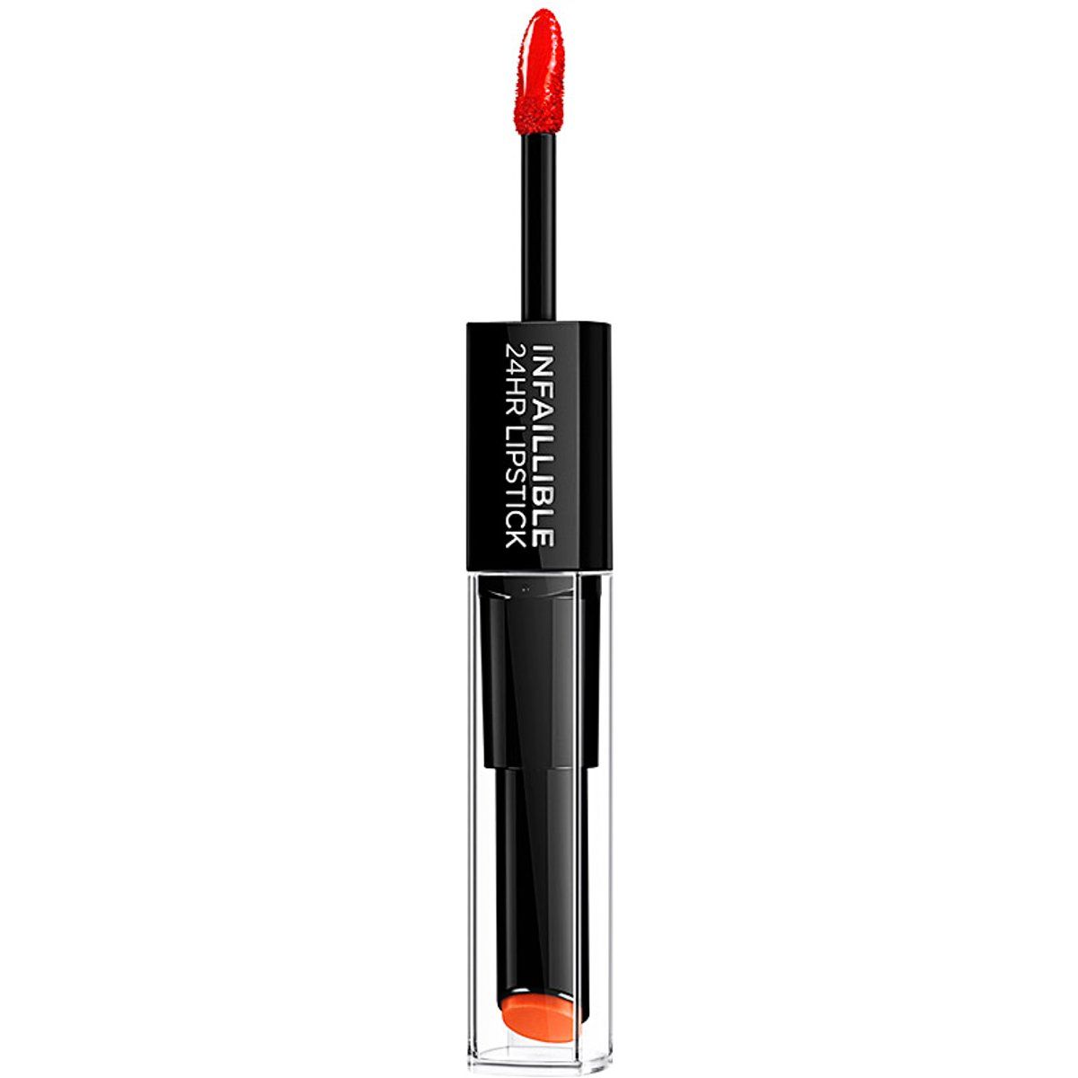 Langanhaltendes Vivid Red Lippenstift Duo