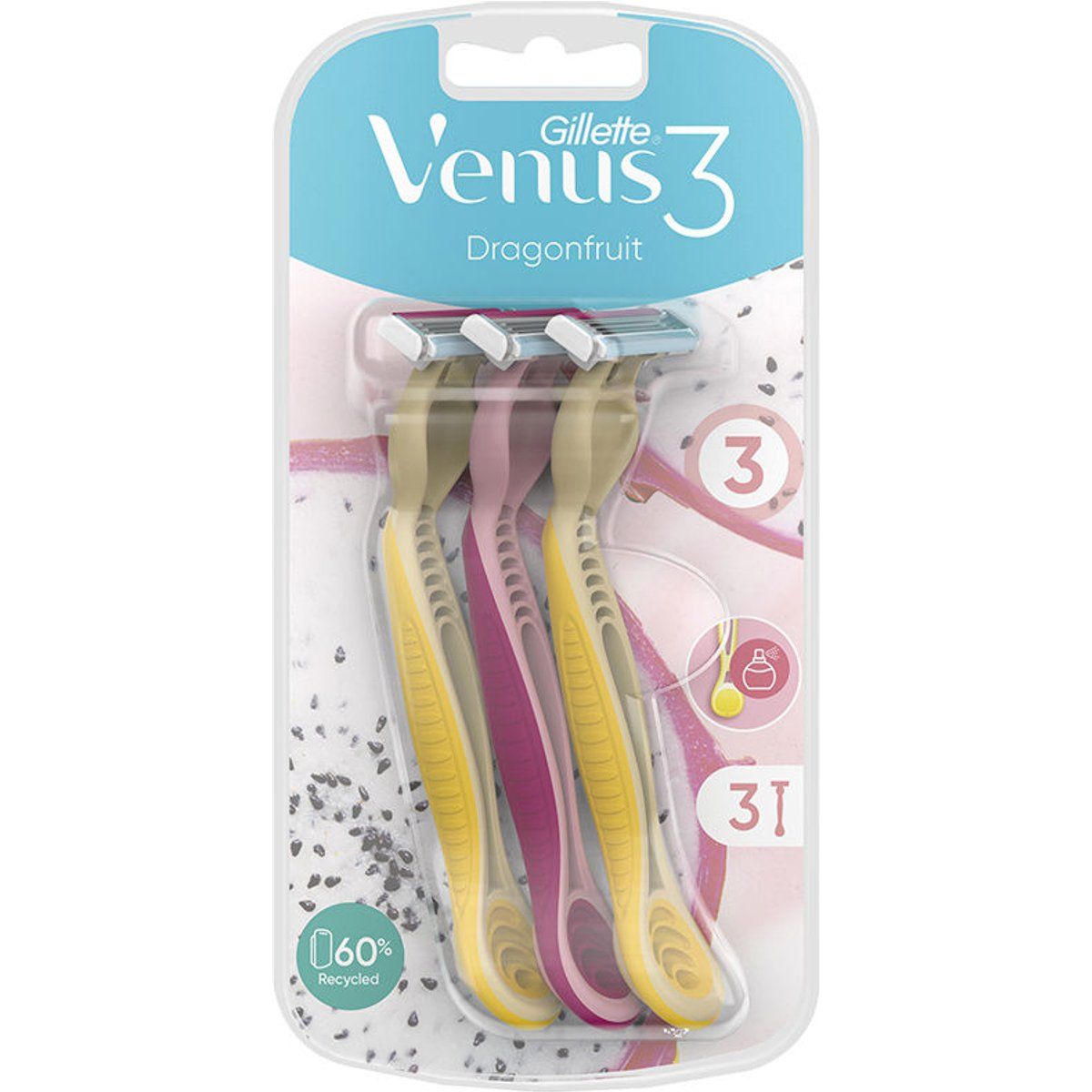Venus3 Dragonfruit Einwegrasierer