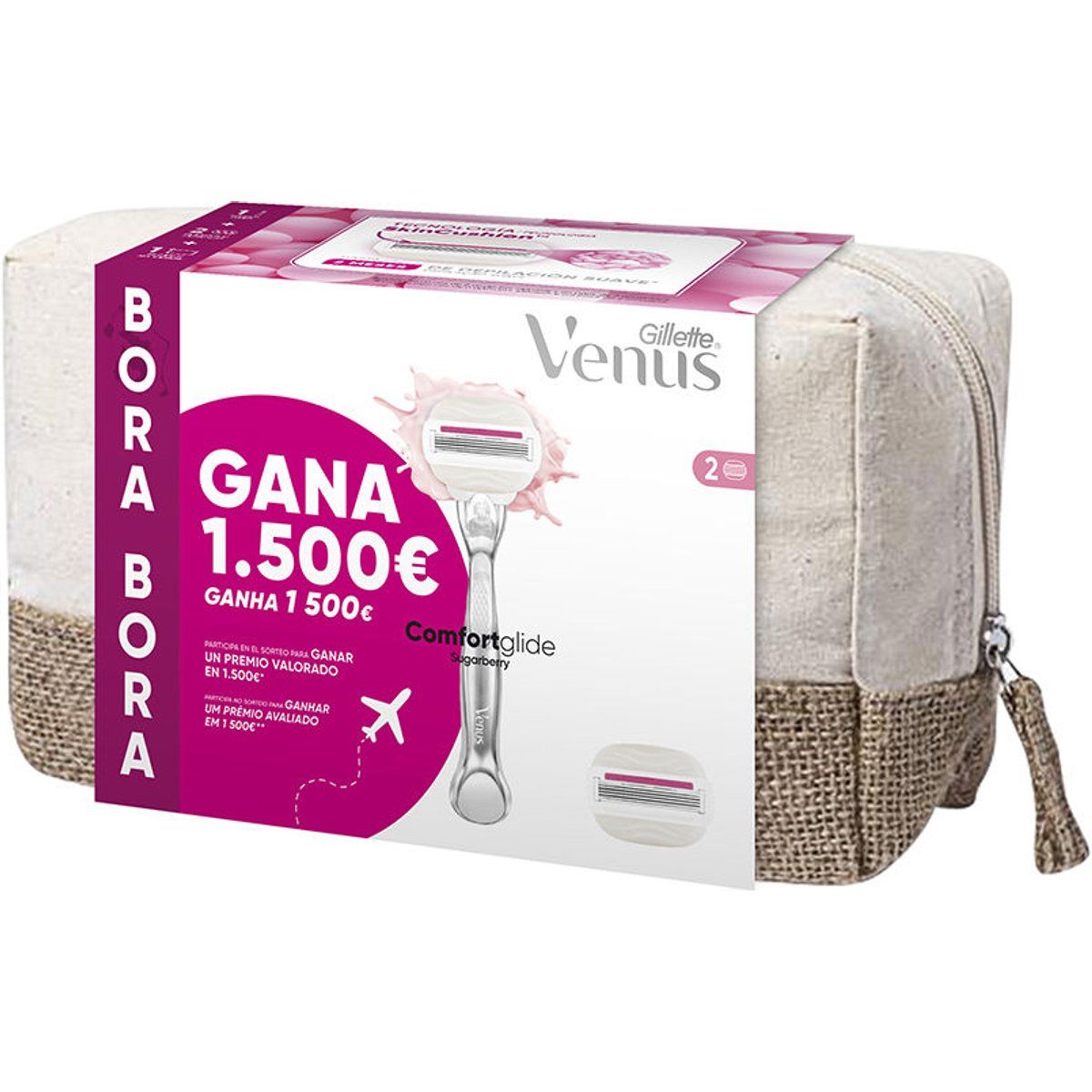 Venus Sugarberry Rasiererset mit Tasche