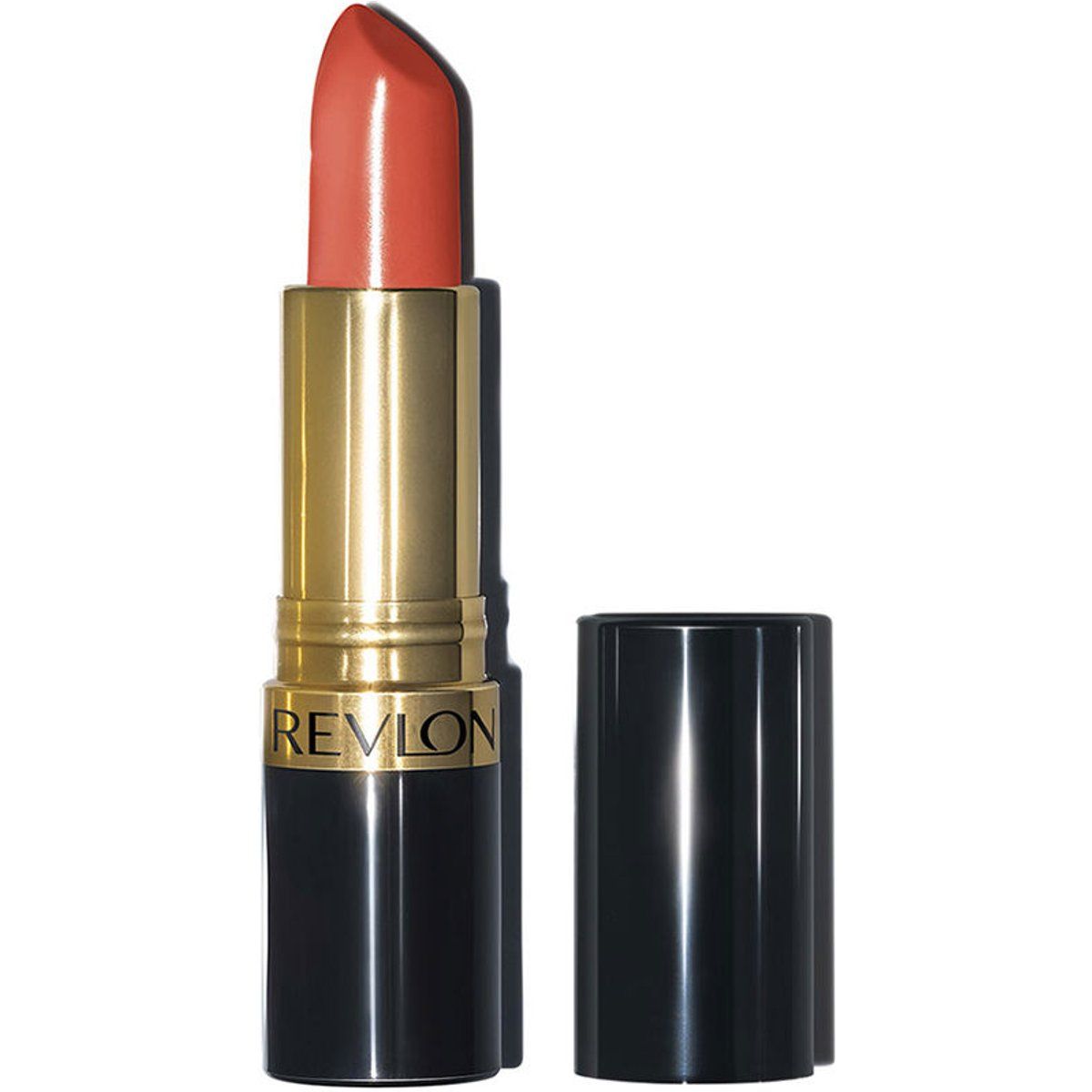 Korallenroter Lippenstift mit Hochglanz-Finish