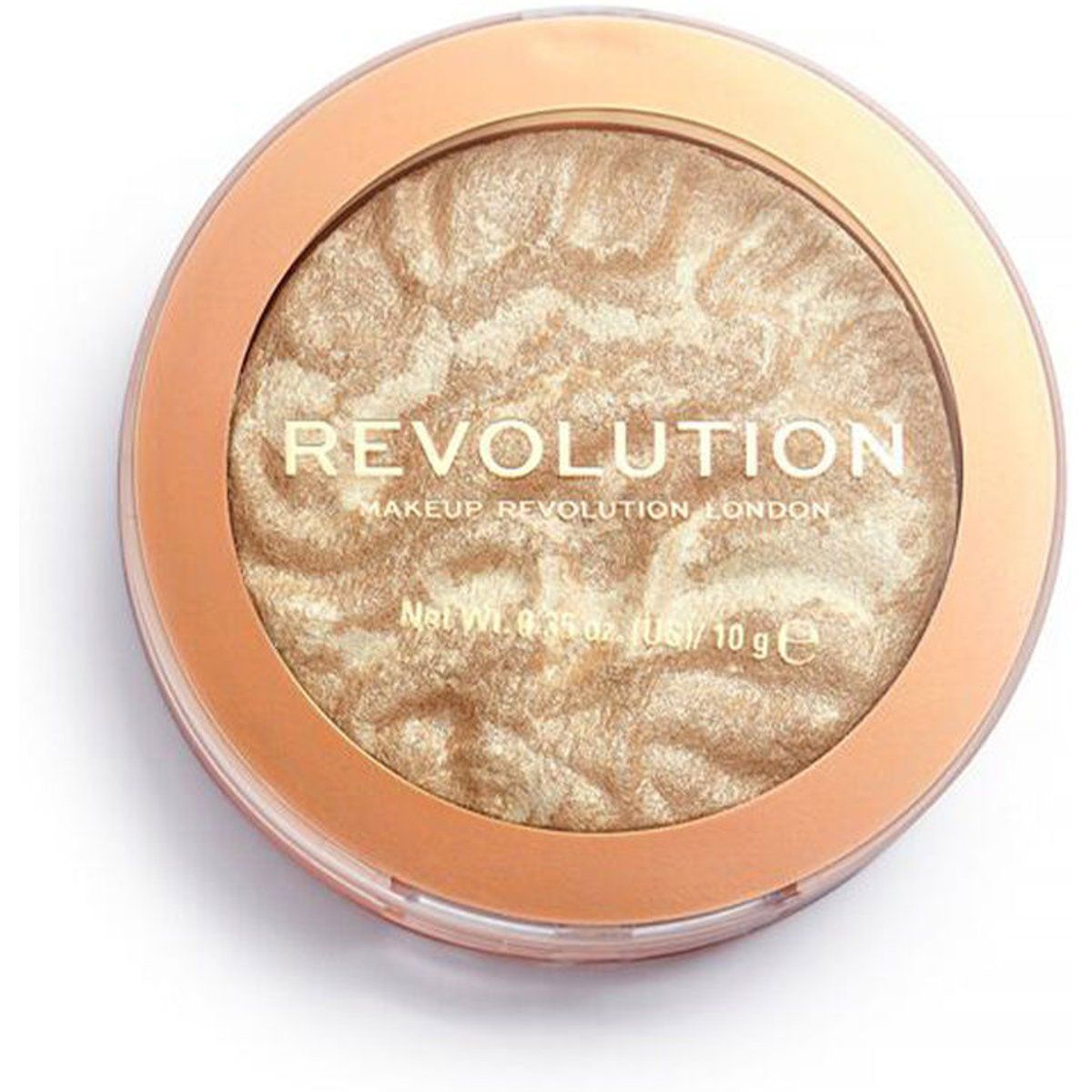 Strahlender goldener Puder-Highlighter