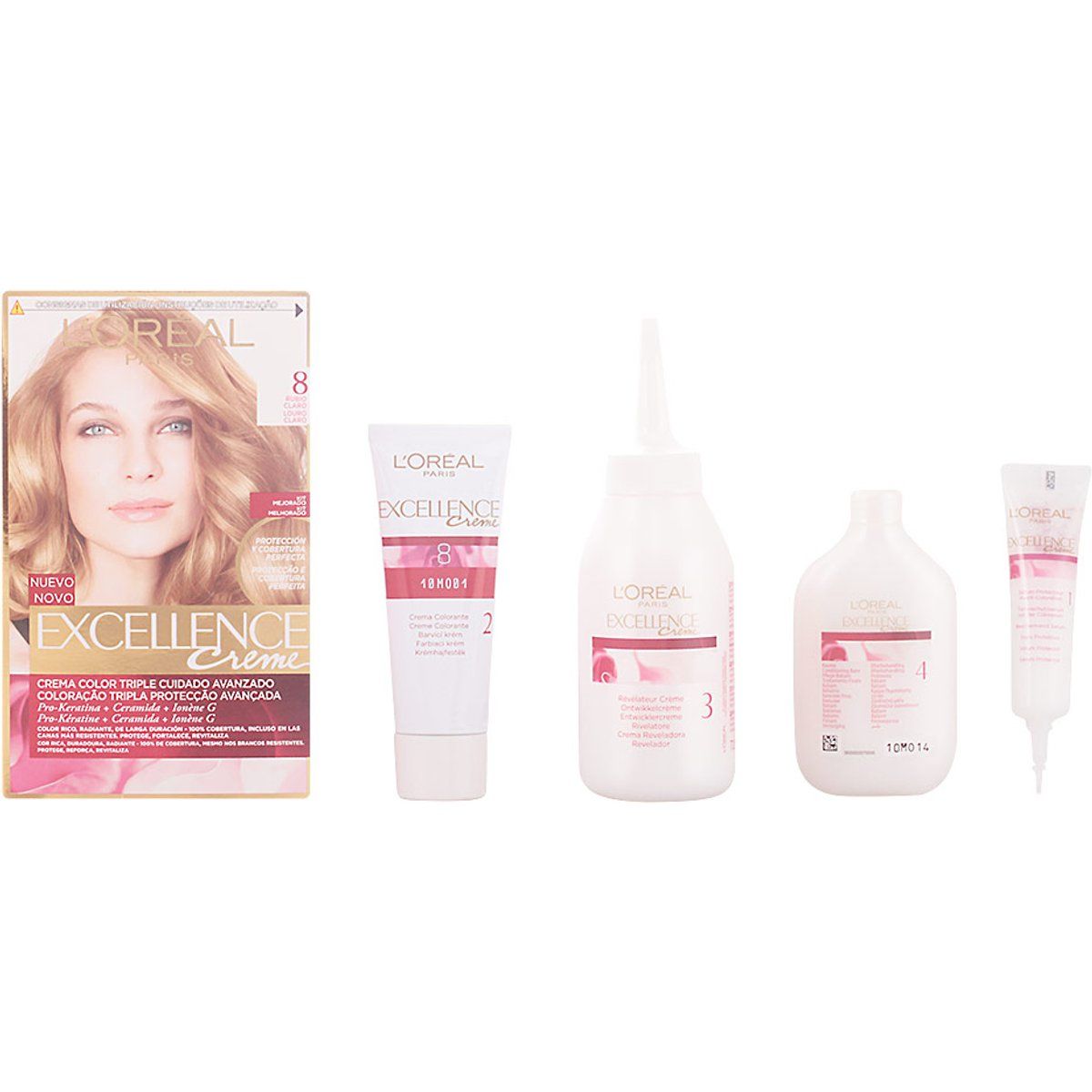 Hellblonde, dauerhafte Haarfarbe