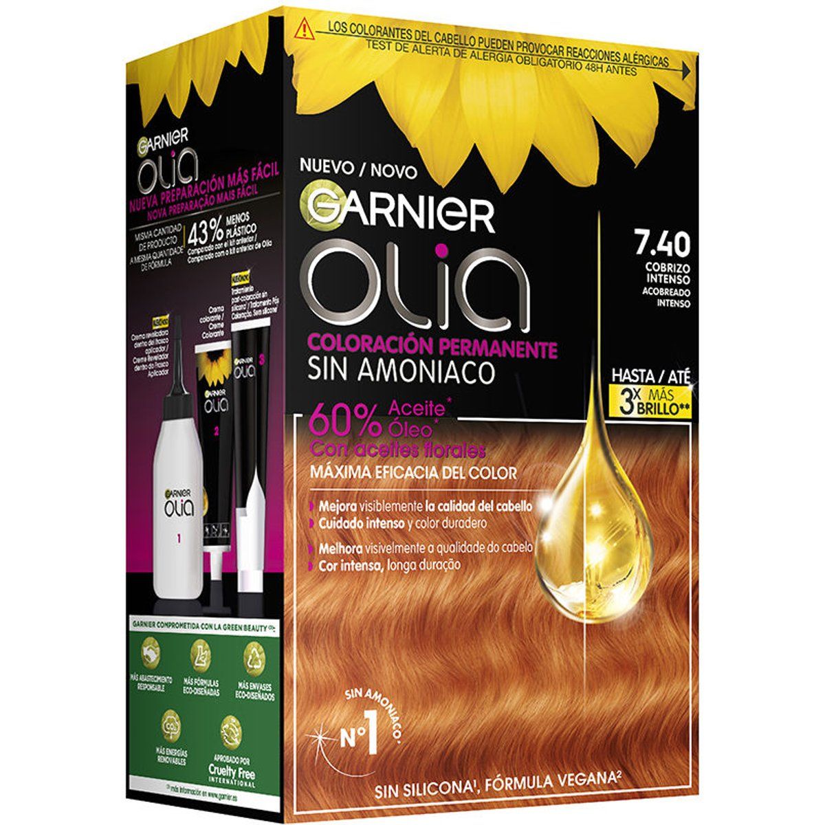 Kupfer Intensive Permanente Haarfarbe