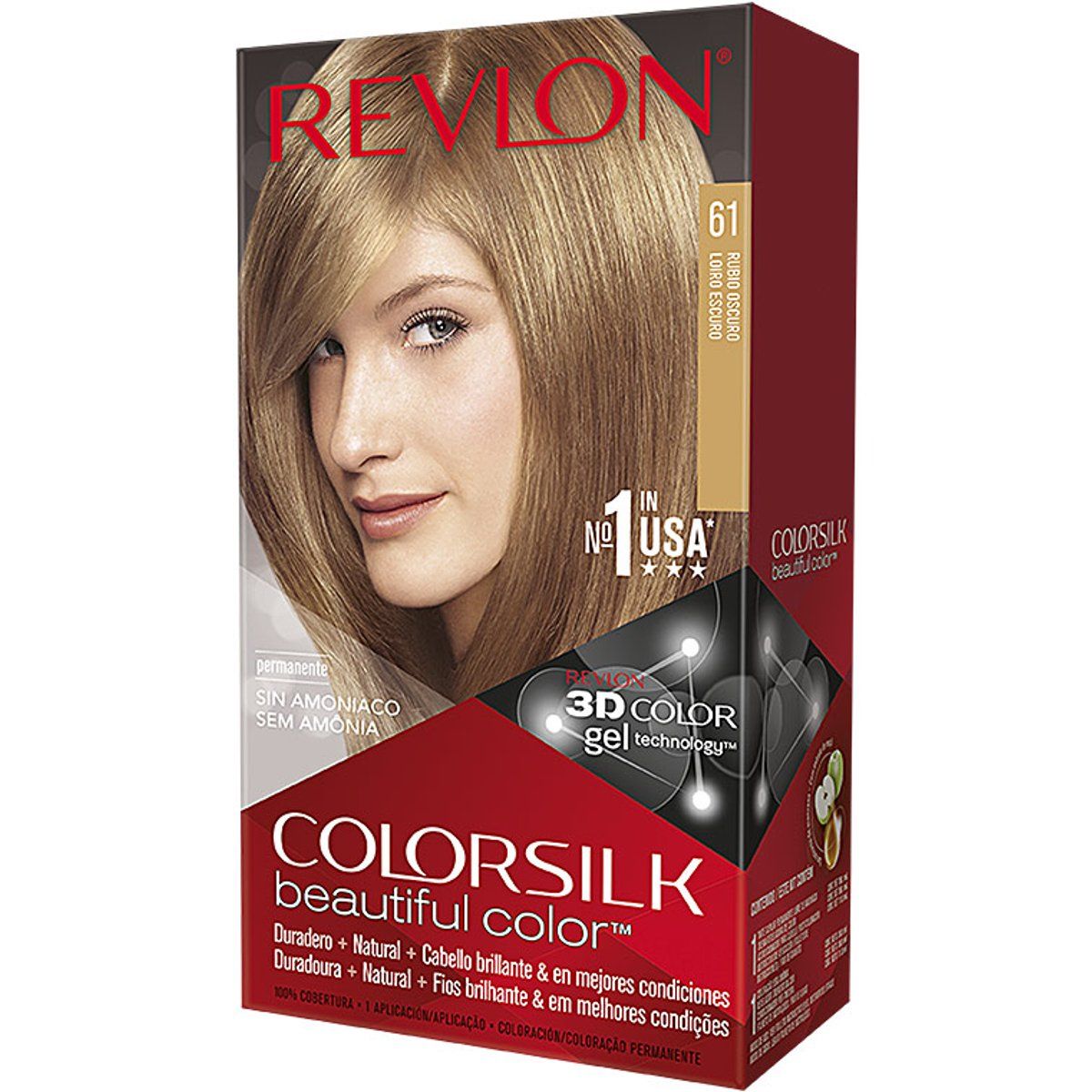 Dunkelblonde, dauerhafte Haarfarbe