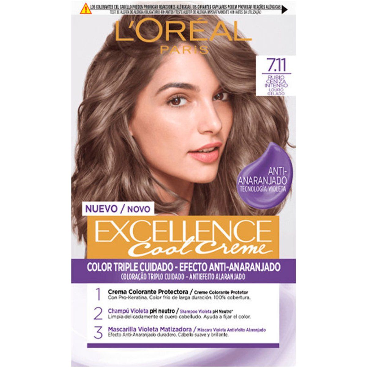 Intensive Aschblonde Haarfarbe