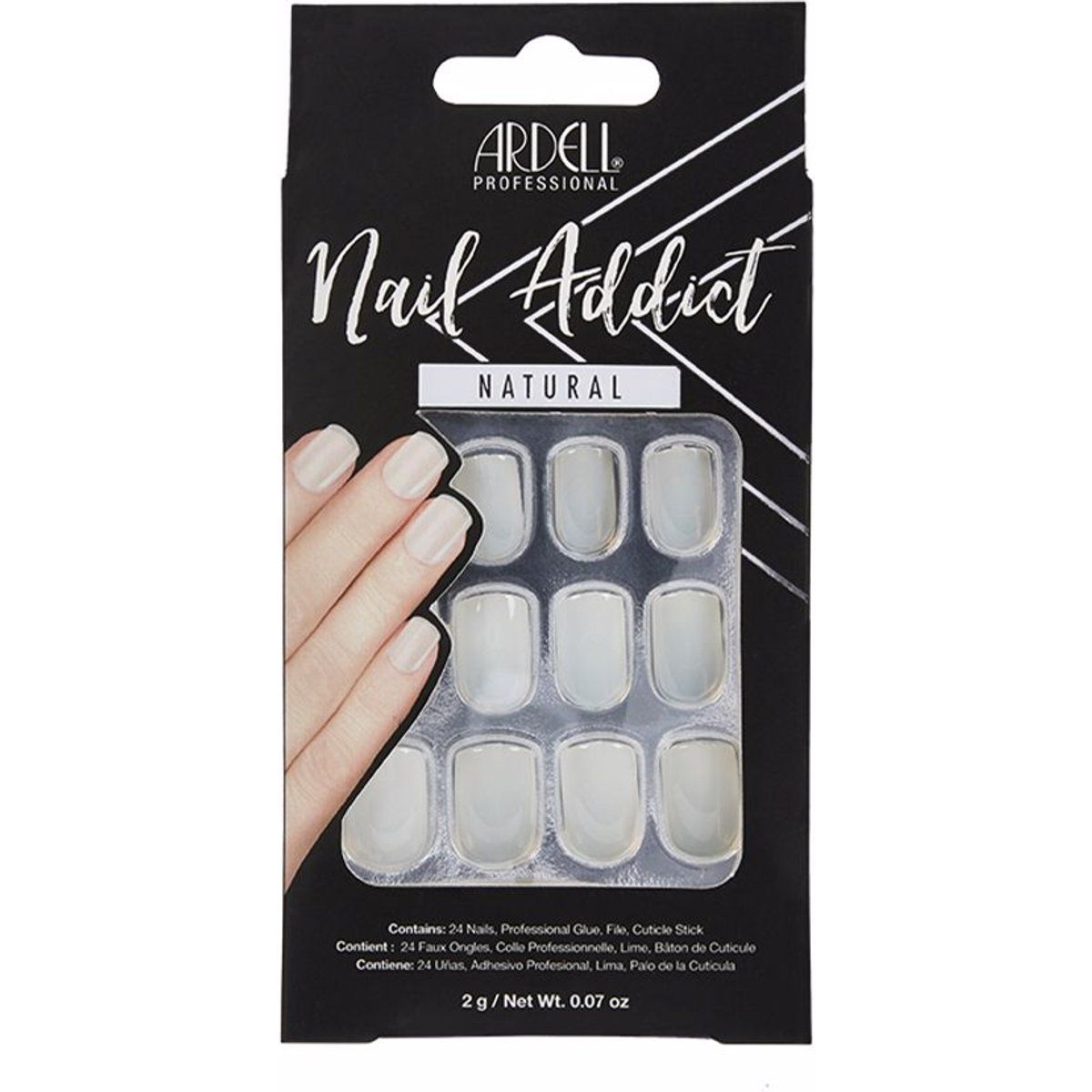 Natürliches, quadratisches Falsches Nagelset
