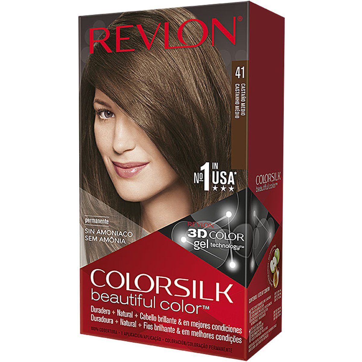 Mittel Aschbraune Haarfarbe