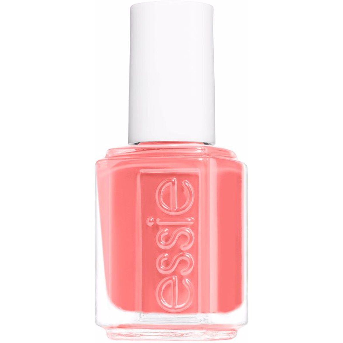Korallenfarbener Nagellack mit glänzendem Finish