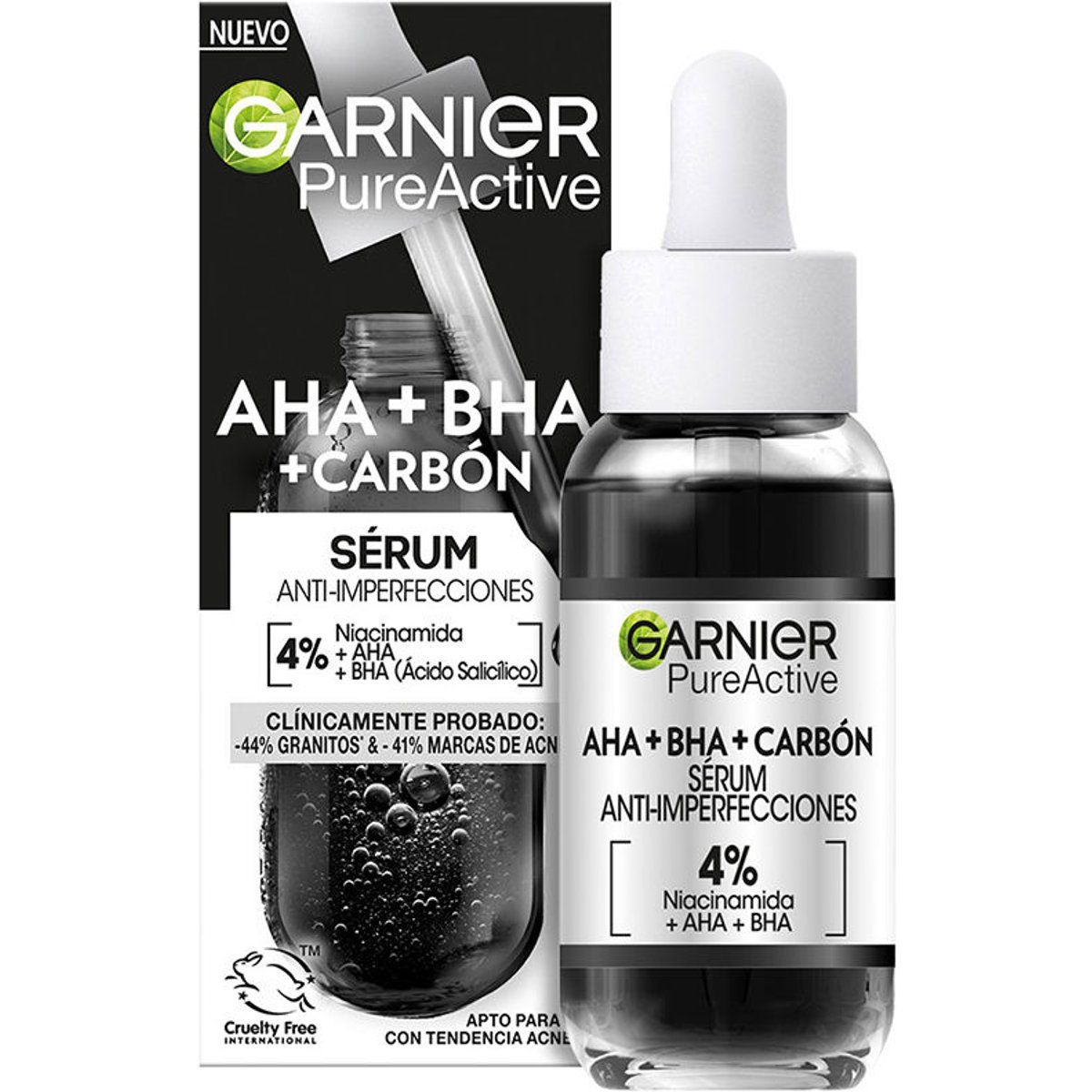 Pure Active Aha + Bha + Carbón Sérum Anti-imperfecciones 30 ml