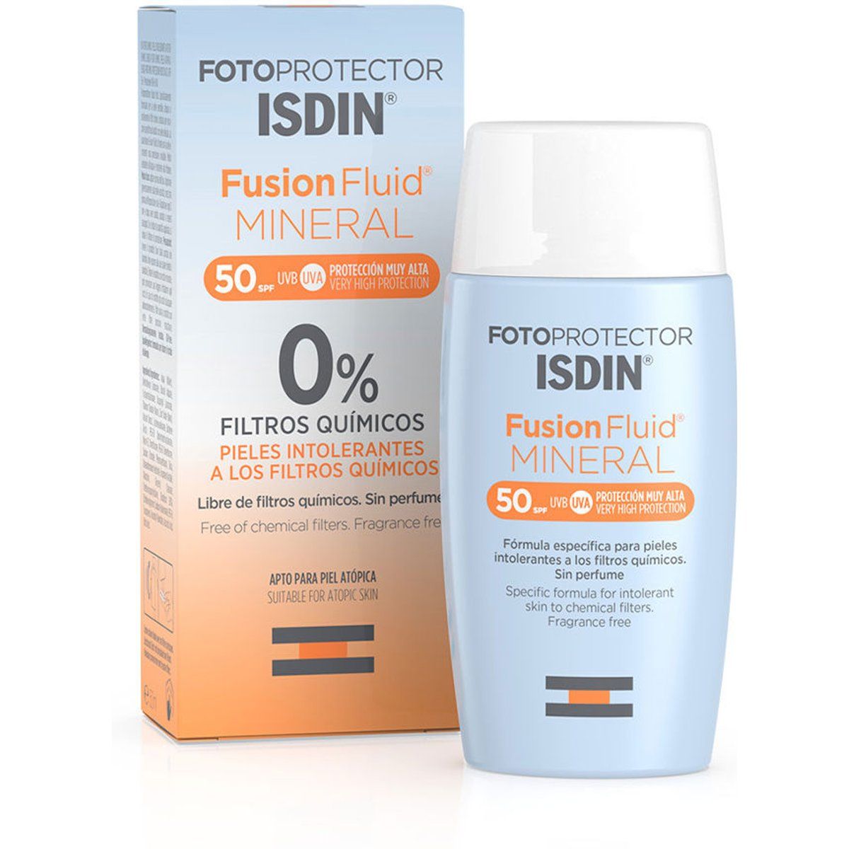 Fusion Fluid Mineral Photoprotector 0% Chemische Filter Spf50+ 50 ml