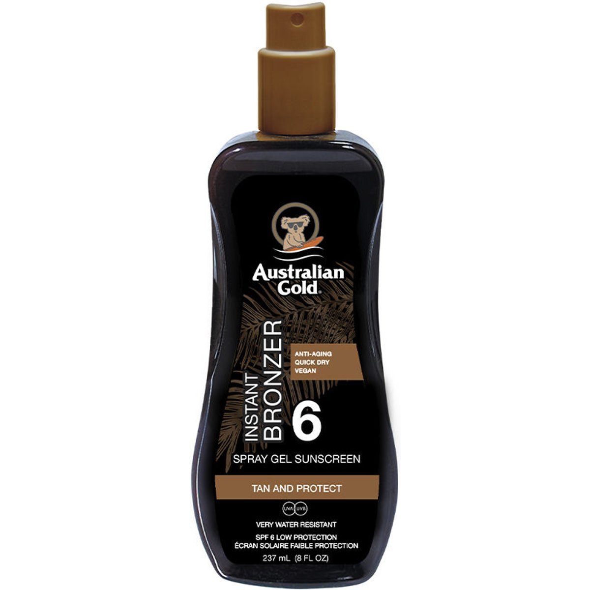 Instant Bronzer Sonnenschutz Spray Gel