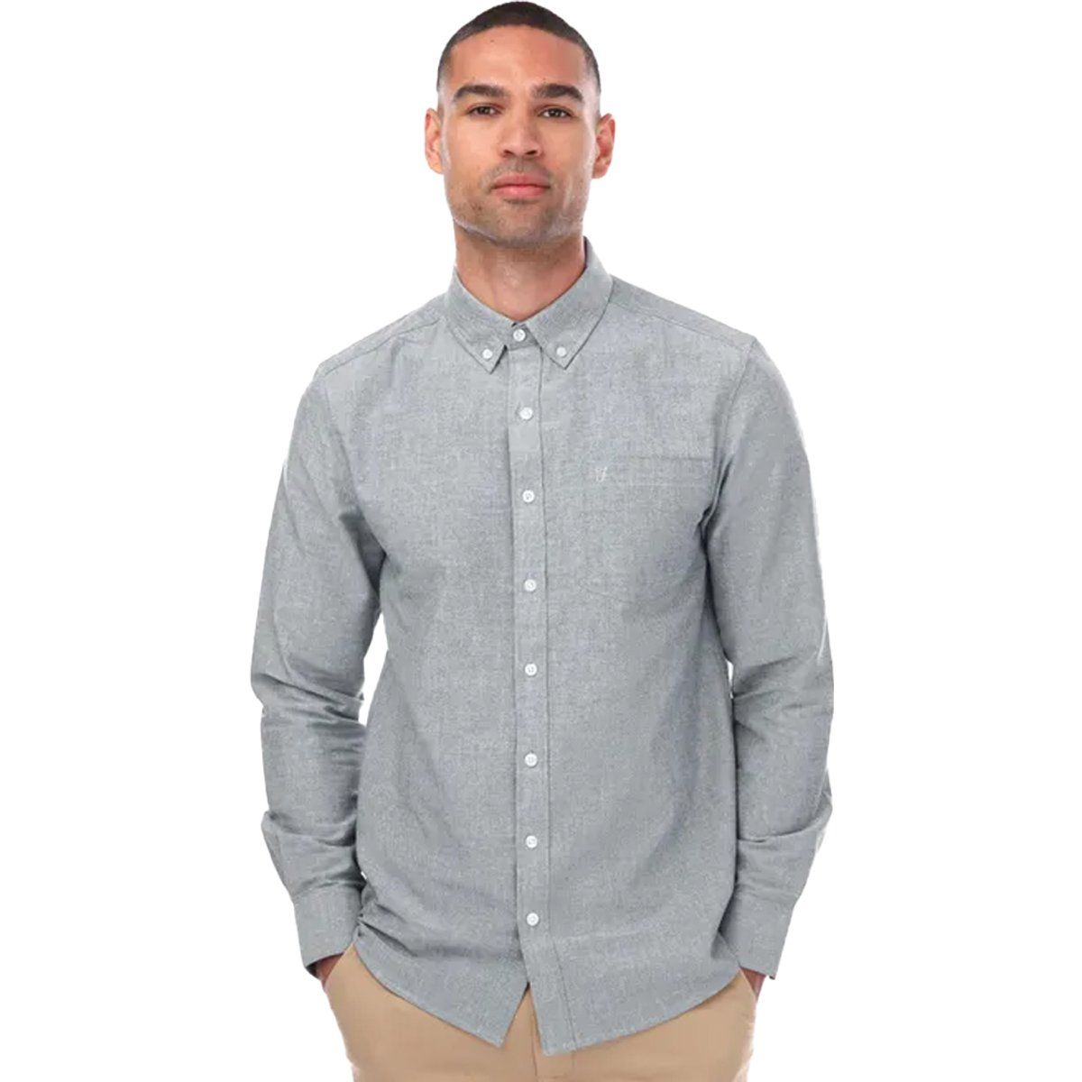 Herren Langarm Button-Down Hemd