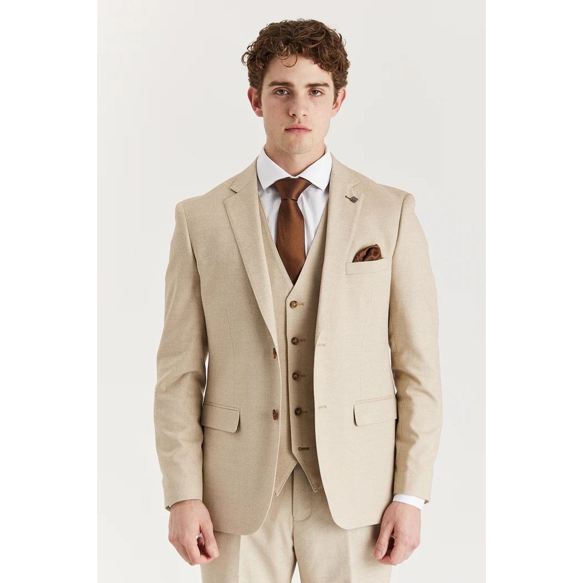Leichter Slim Fit Sommerblazer für Herren in Beige