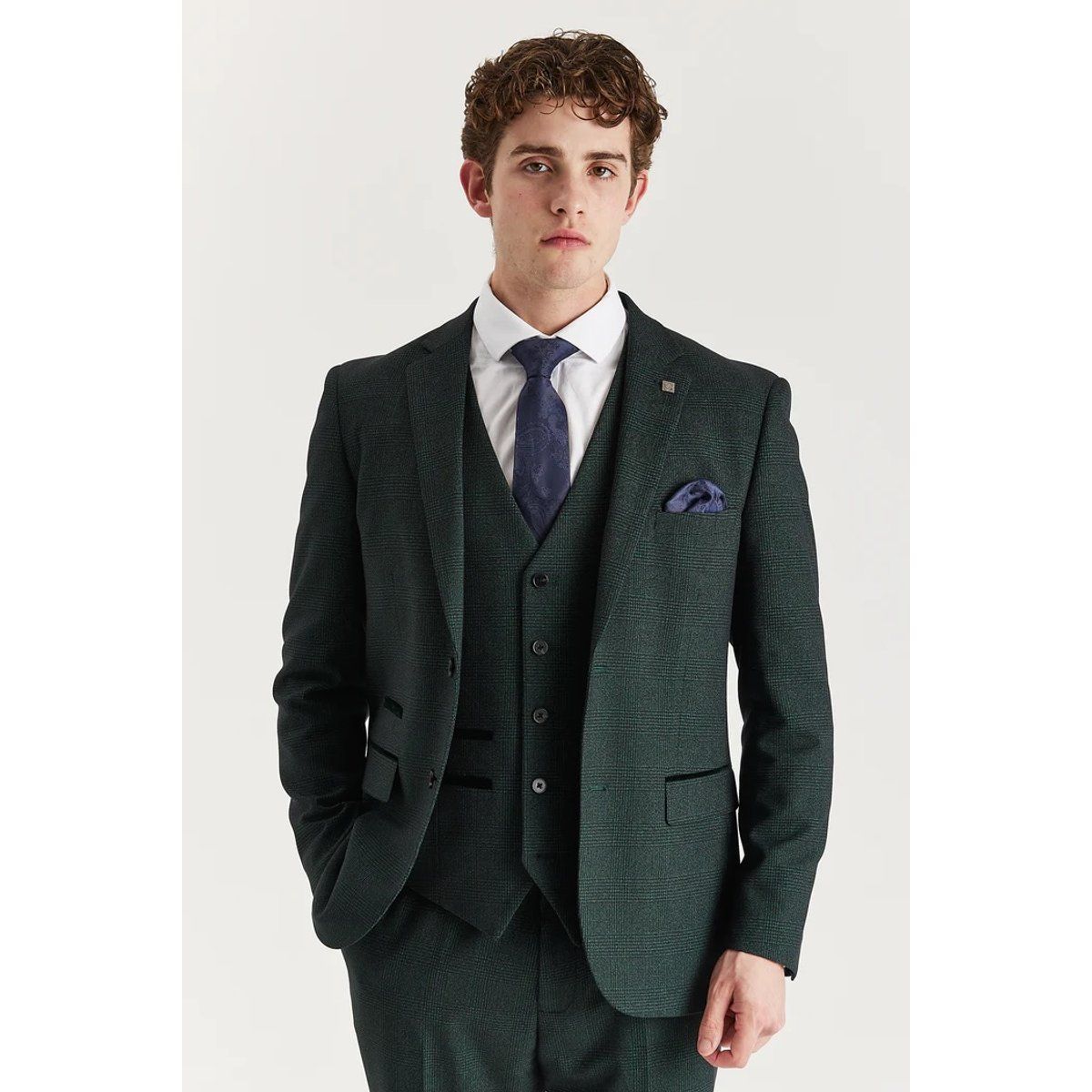 Grüner Prince of Wales Karo Blazer