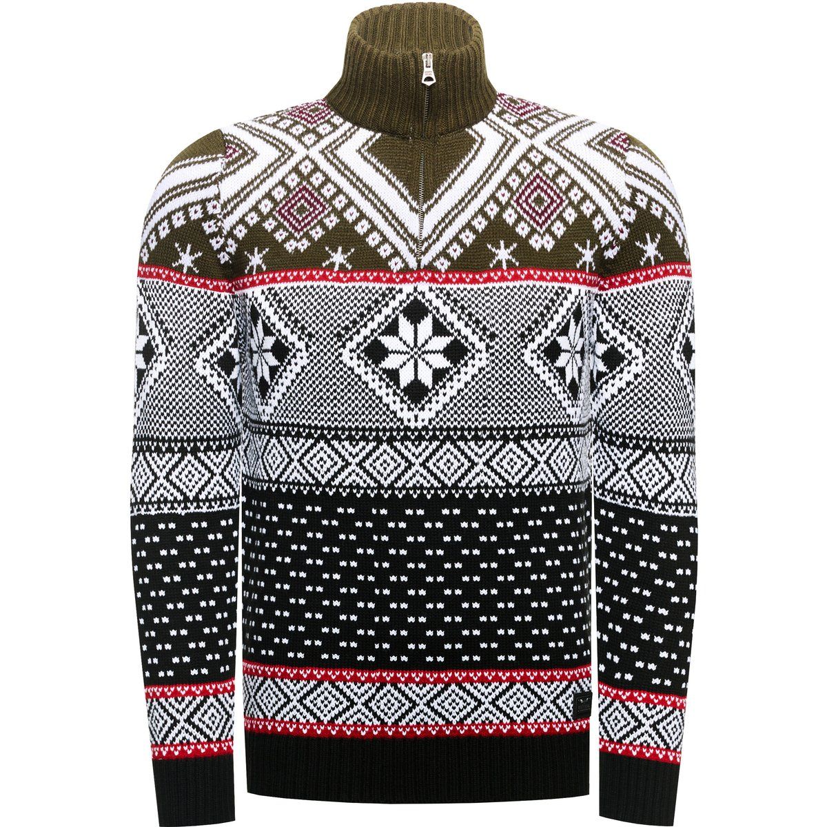 Norweger Strickpullover mit Reißverschluss