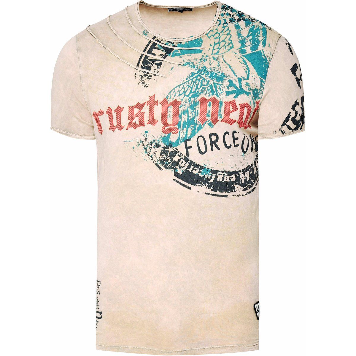 Herren T-Shirt mit Distressed Adlerprint