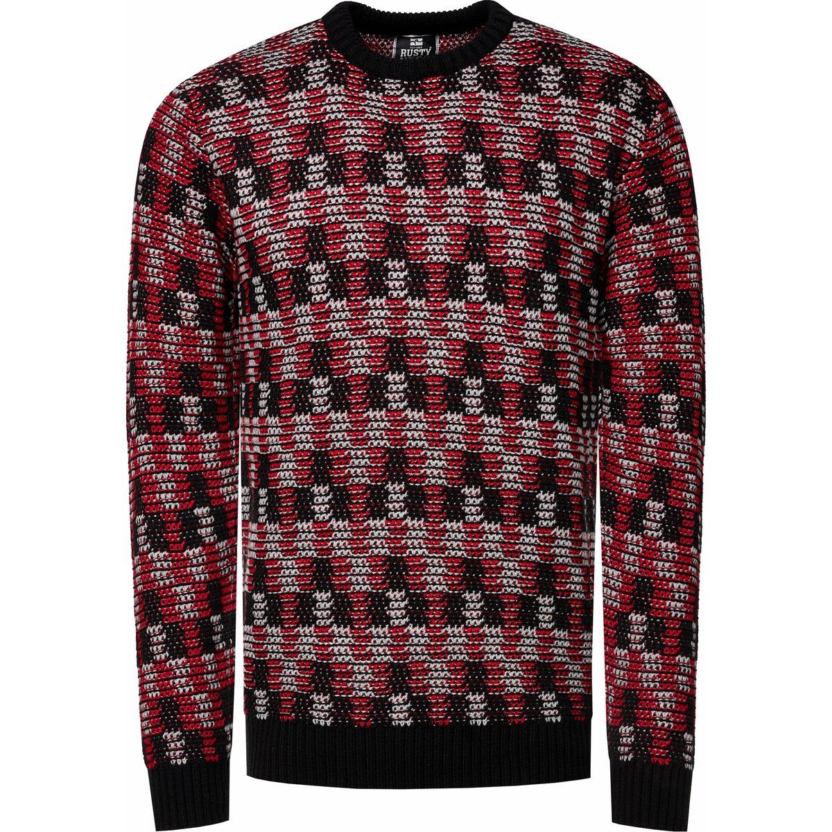 Herren Strickpullover mit Strukturmuster und Rundhalsausschnitt