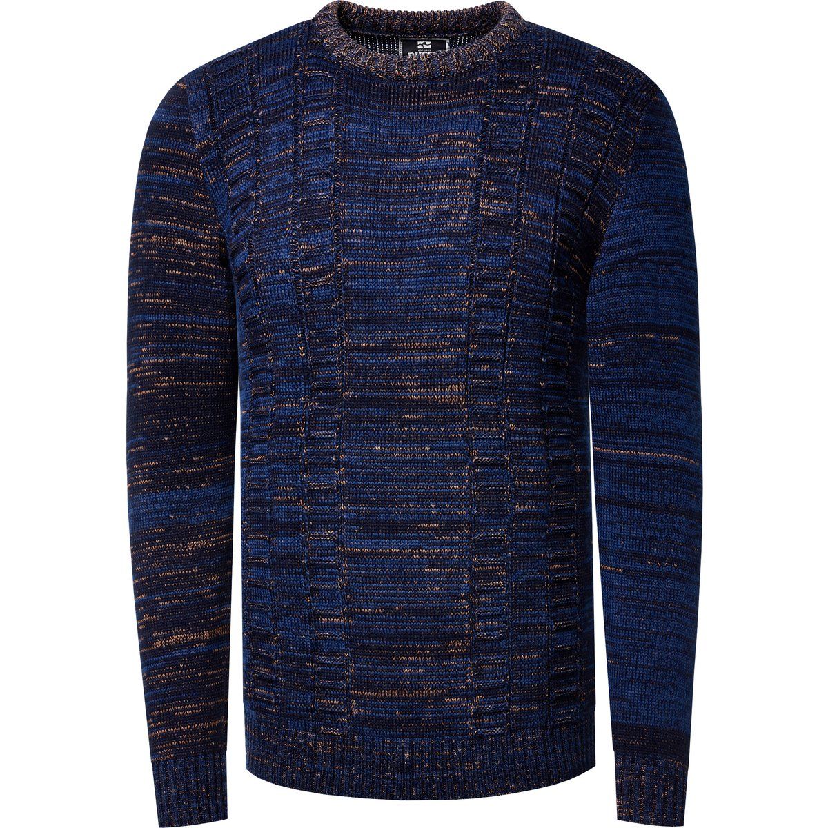 Strukturierter Strickpullover mit Rundhalsausschnitt