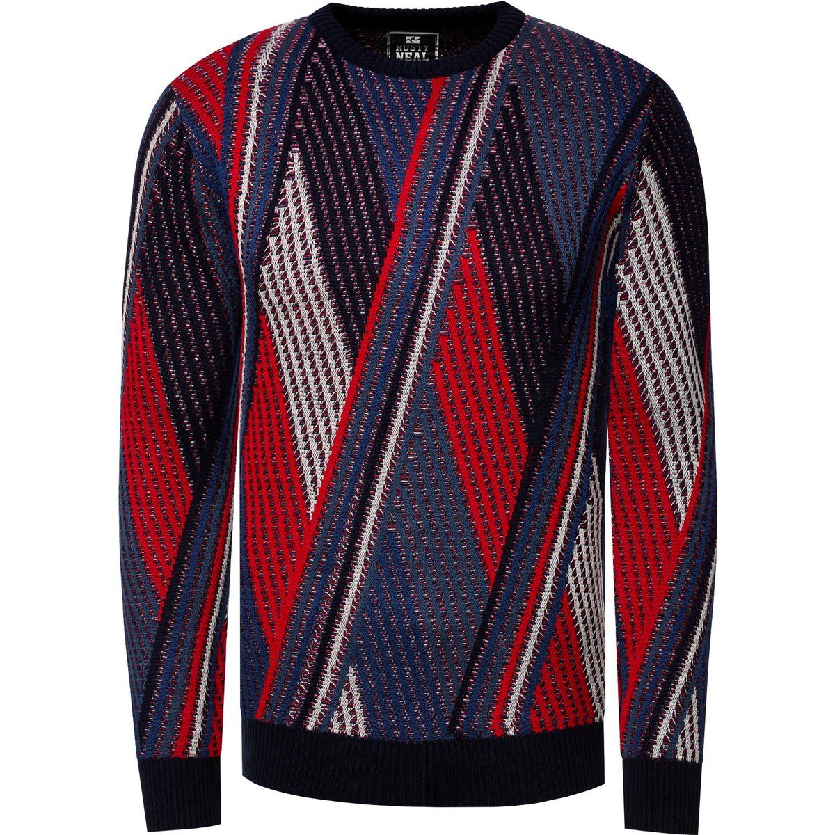 Herren Strickpullover mit geometrischem Muster