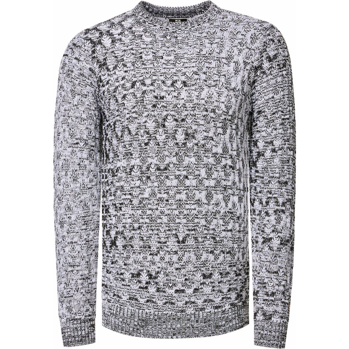 Herren Strickpullover Schwarz und Weiß