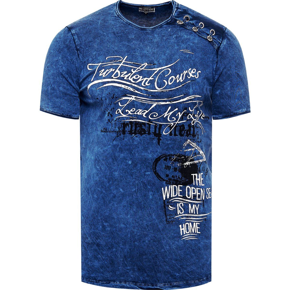 Herren T-Shirt mit Grafikdruck und Rundhalsausschnitt