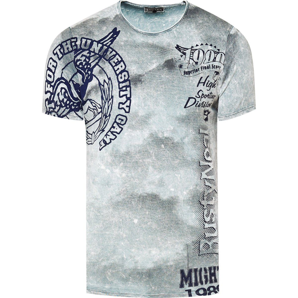T-Shirt mit Säurewaschung und Grafikdruck