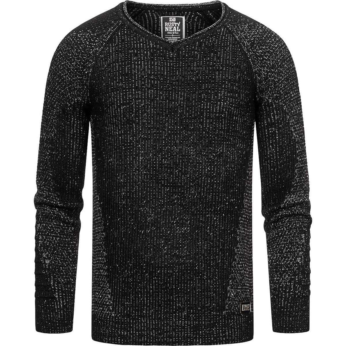 Schmal geschnittener Strickpullover mit Strukturmuster