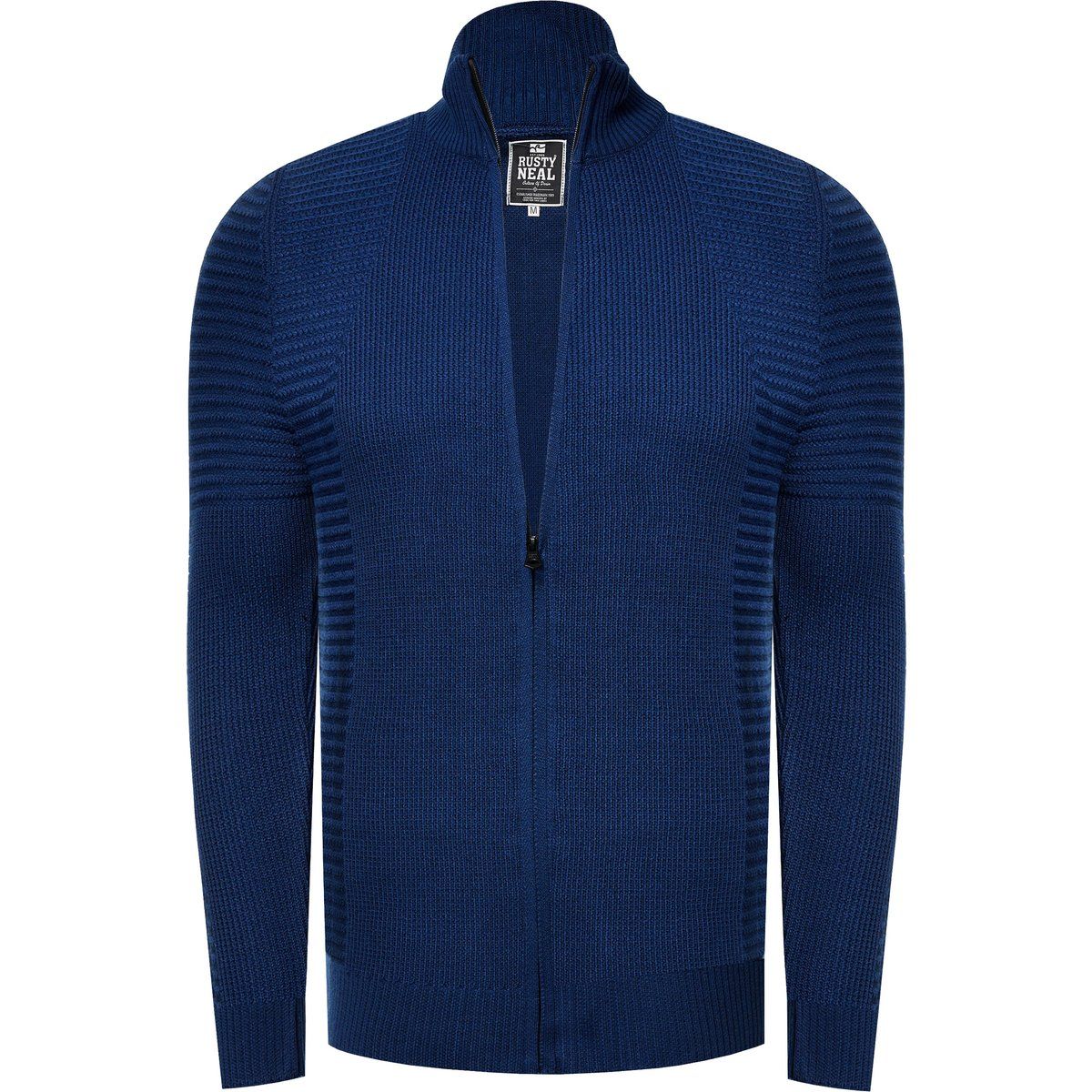 Schmale Strickjacke im Biker-Stil