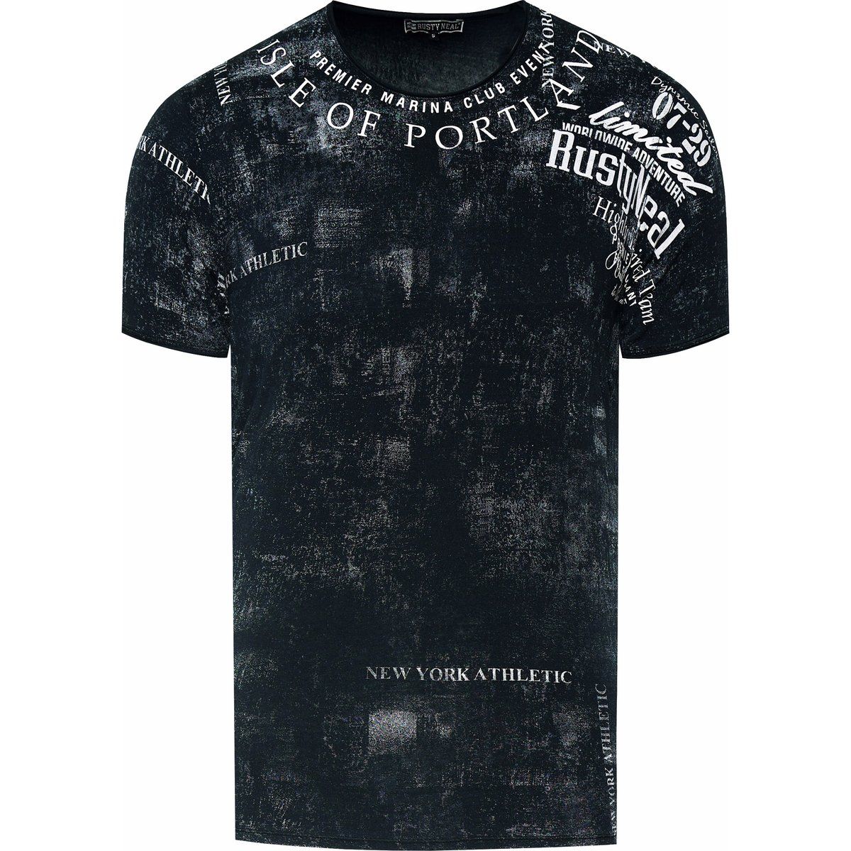 T-Shirt mit verwaschenem Grafikprint und Rundhalsausschnitt