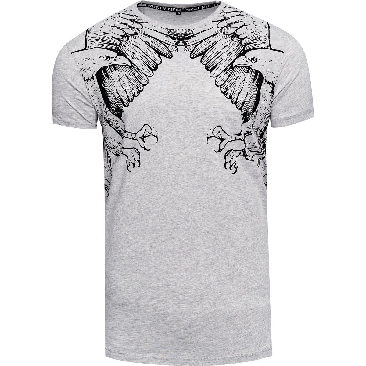 T-Shirt mit Adler-Print und Rundhalsausschnitt