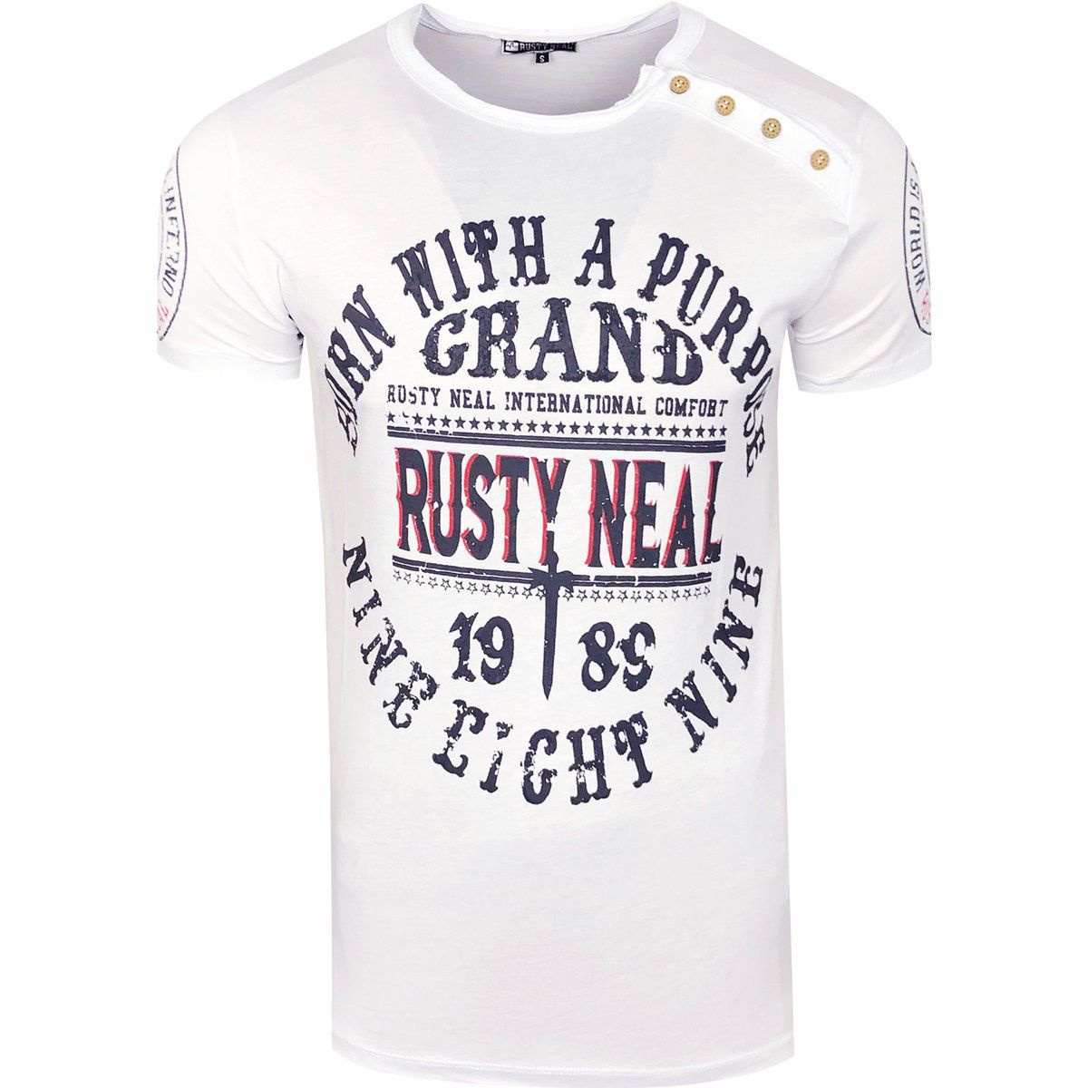 Lässiges T-Shirt mit Grafikprint aus Baumwolle