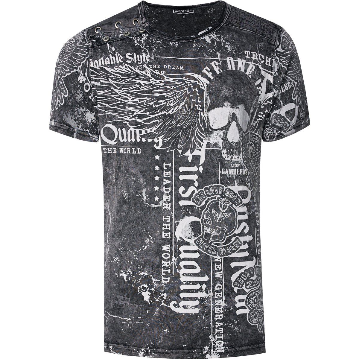 Verwaschenes T-Shirt mit Grafikprint