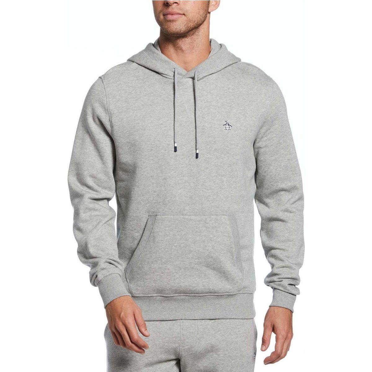 Klassischer Kapuzenpullover zum Überziehen, Grau