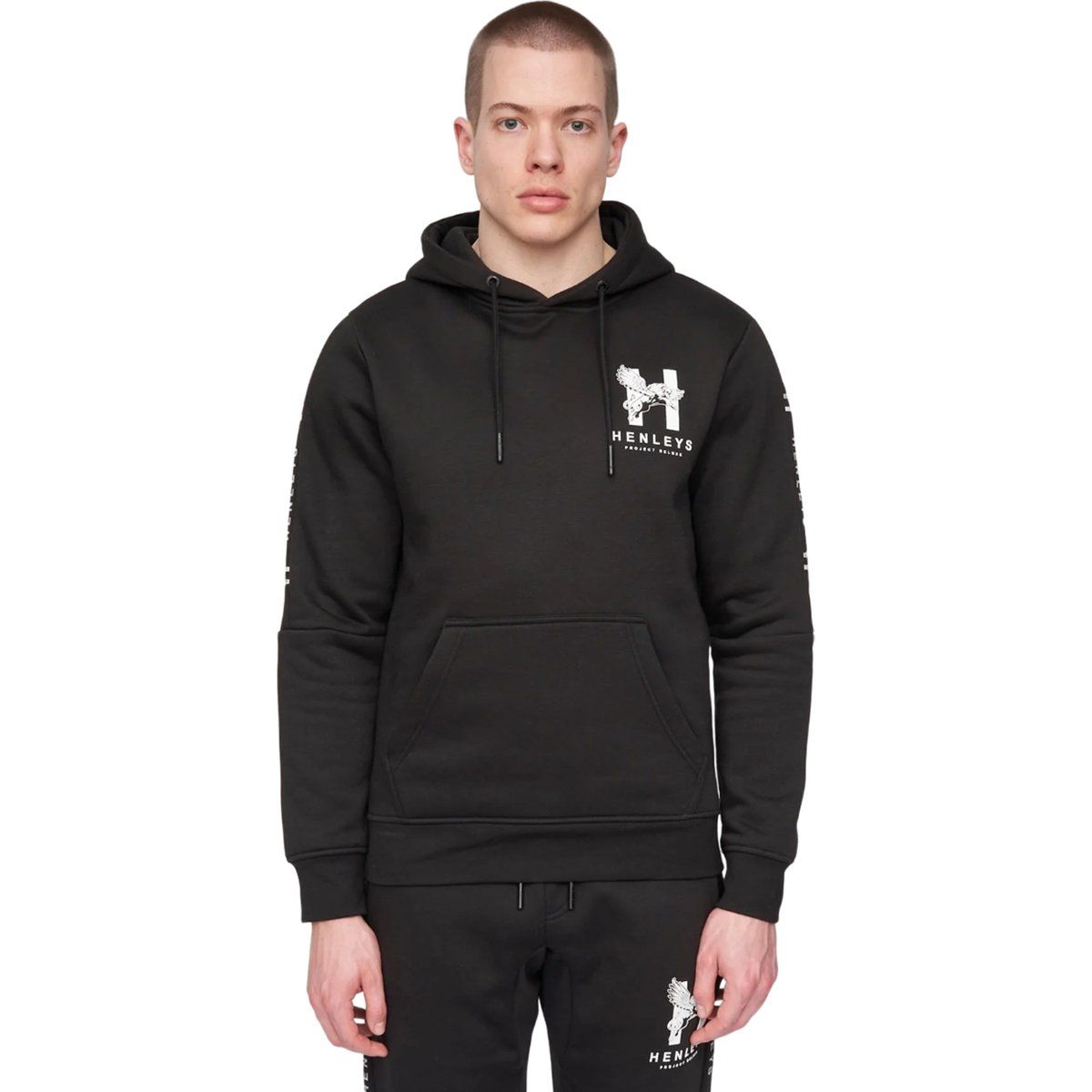 Henleys - "Tapehen" Kapuzenpullover für Herren (Schwarz)