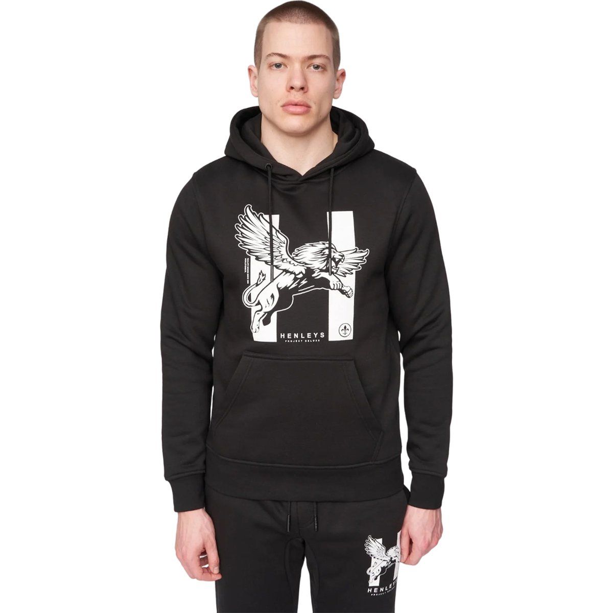 "Curveball" Kapuzenpullover mit Löwengrafik
