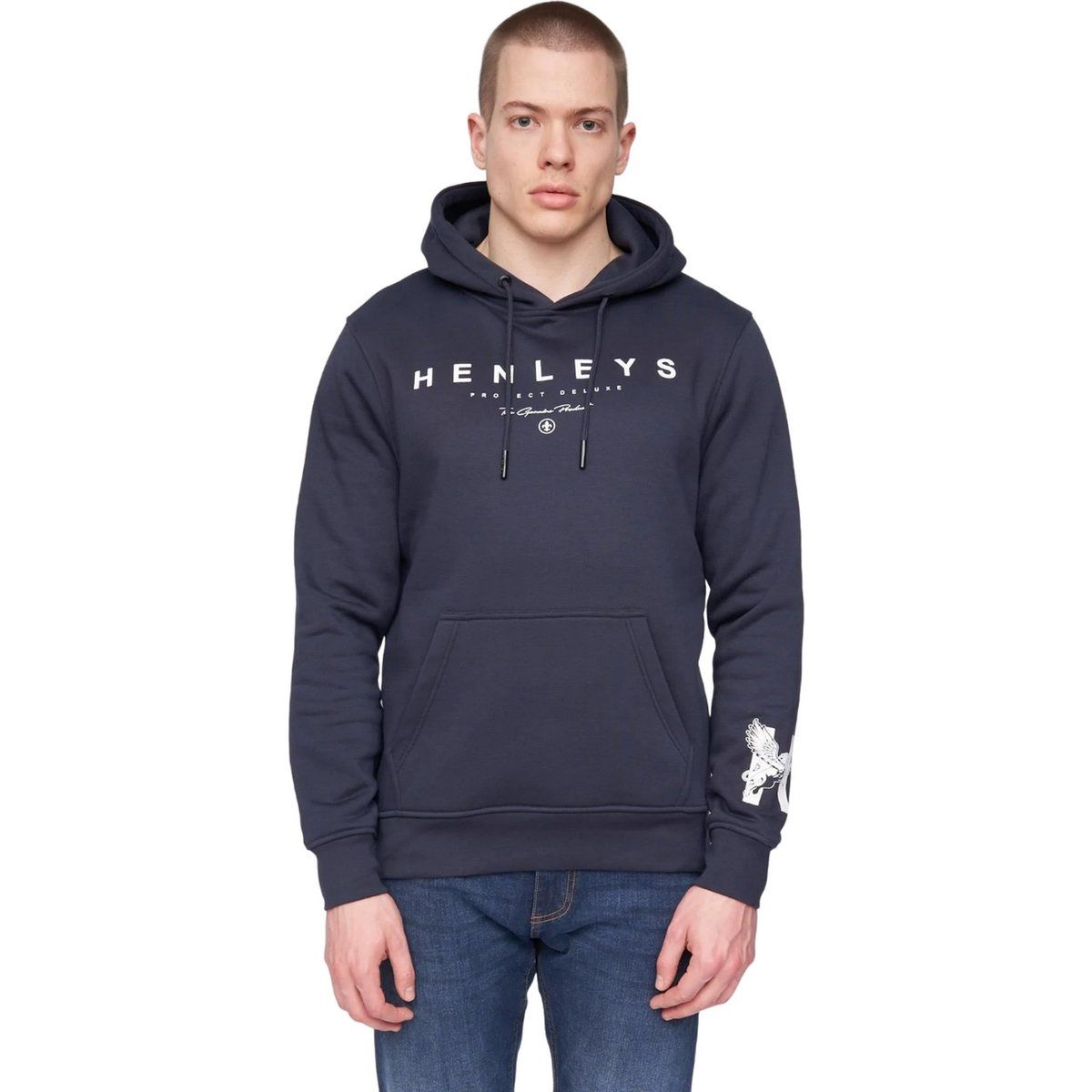 Henleys - "Hentyme" Kapuzenpullover für Herren (Marineblau)