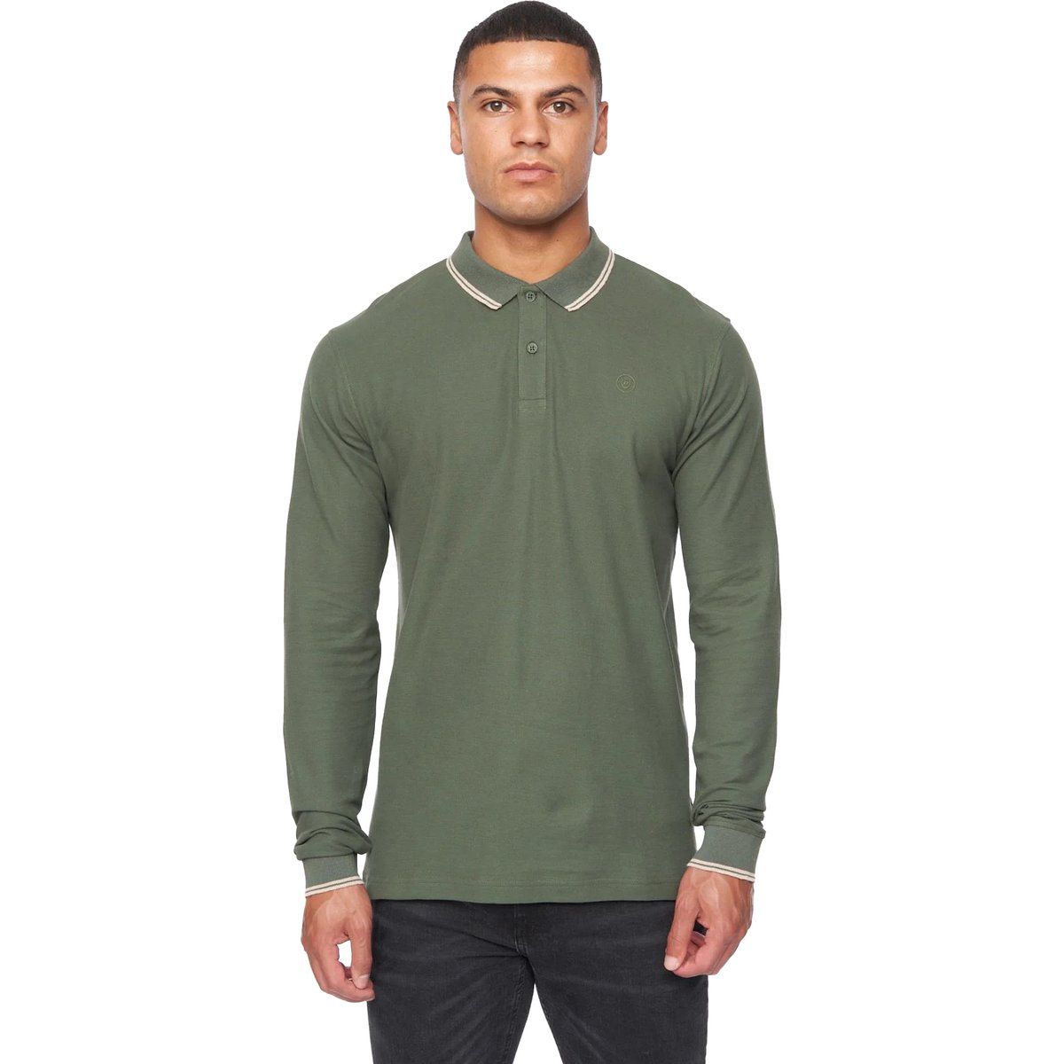 Duck and Cover - "Roxberry" Poloshirt für Herren Langärmlig (Tannengrün)
