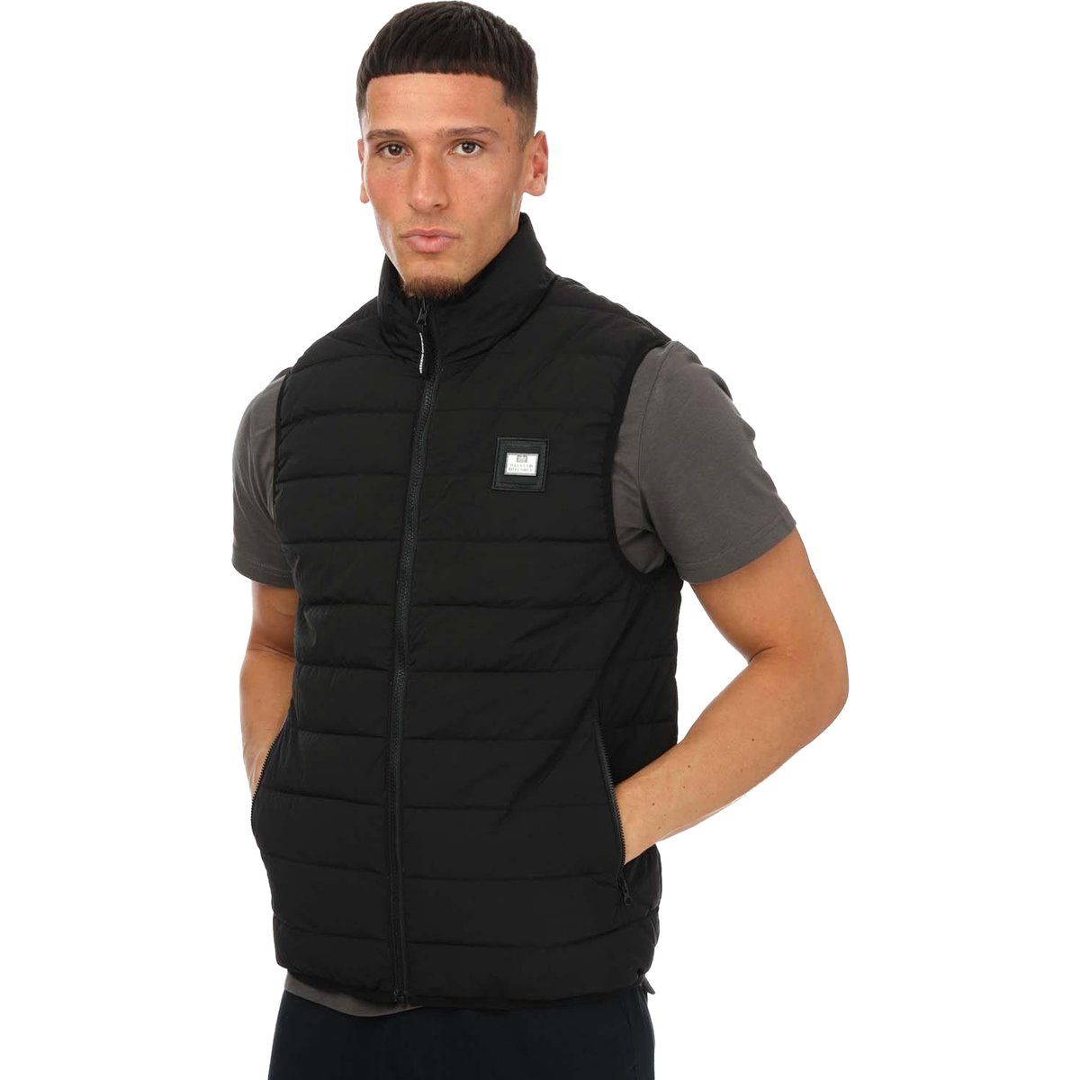 Wattierte Herrenweste, ärmellose Jacke