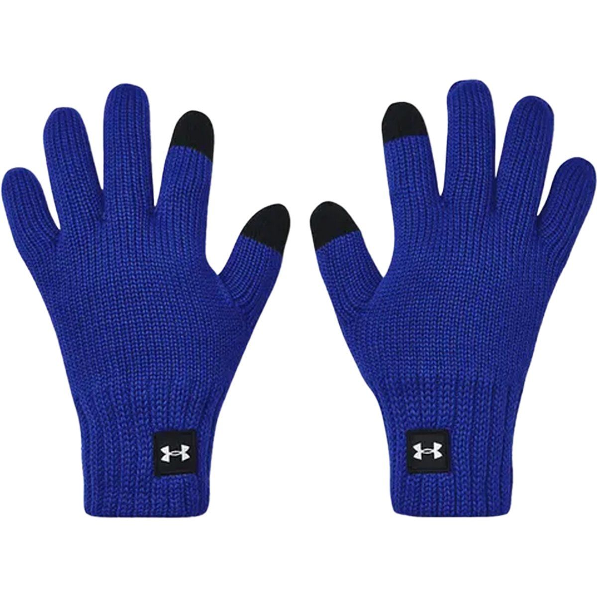 Blaue Strick-Touchscreen-Handschuhe