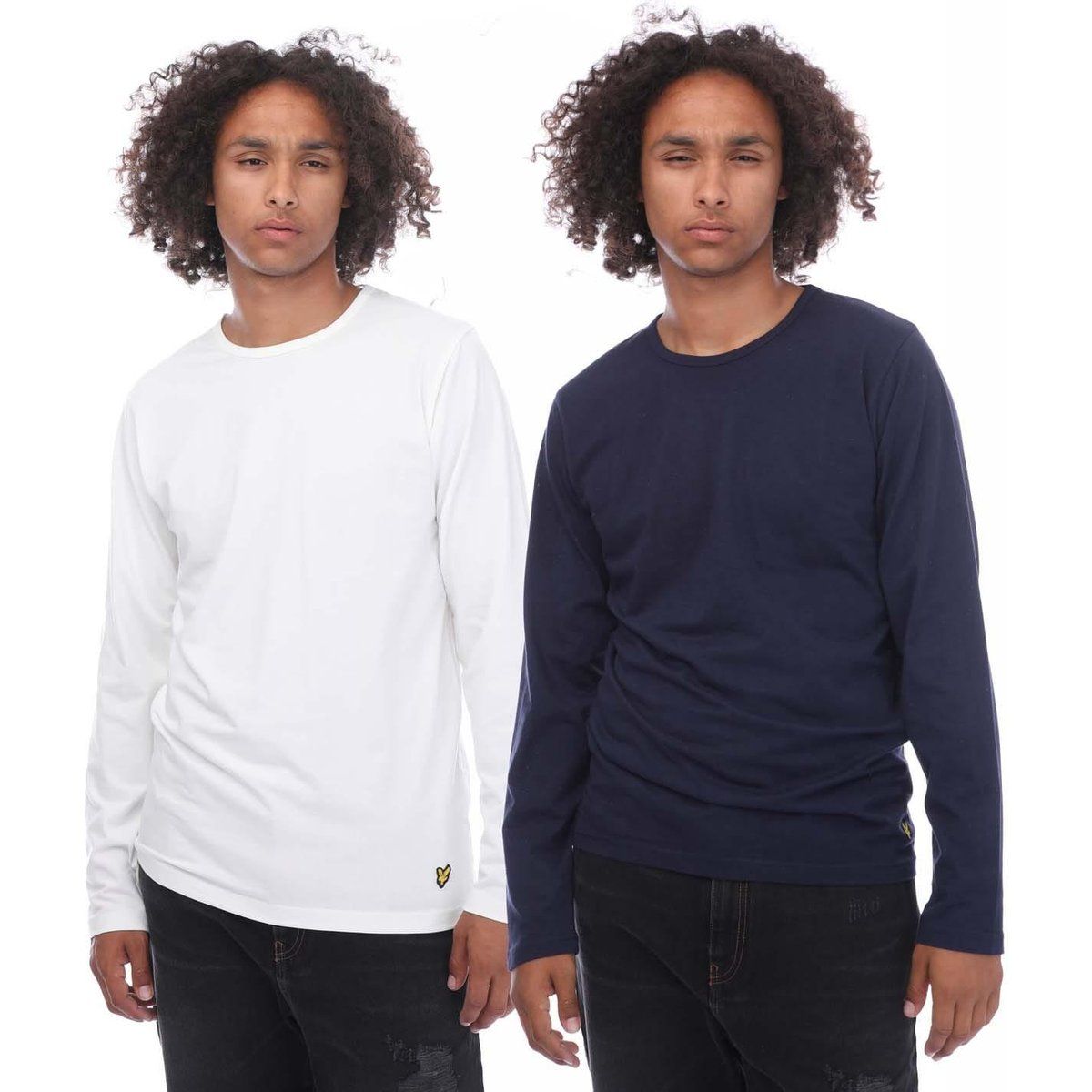 Herren Langarm Basic T-Shirt Set