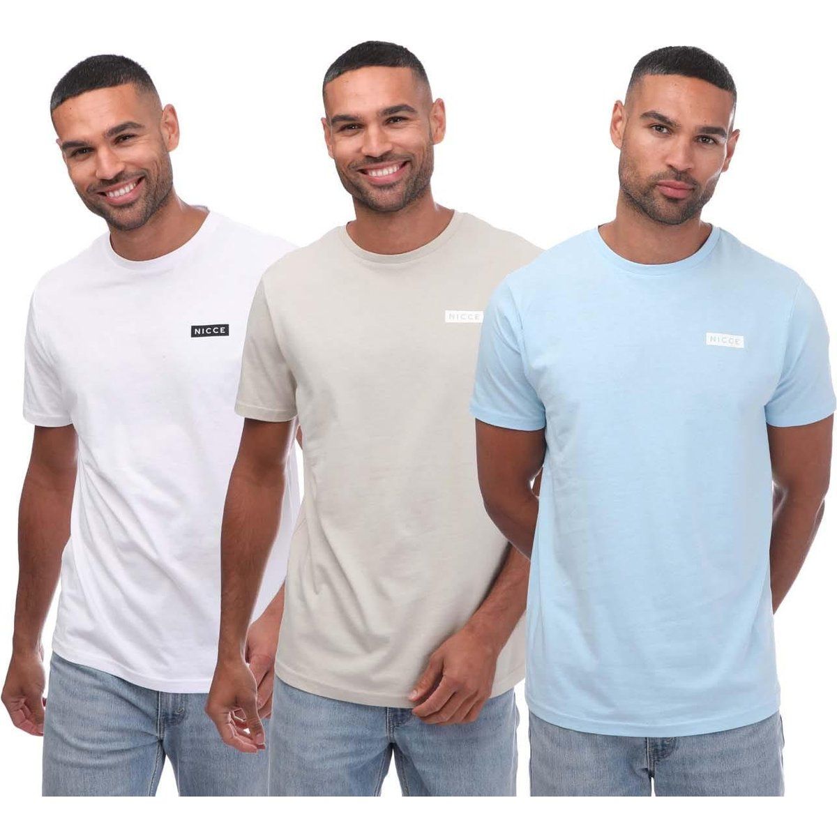 Herren T-Shirt Packung mit Rundhalsausschnitt