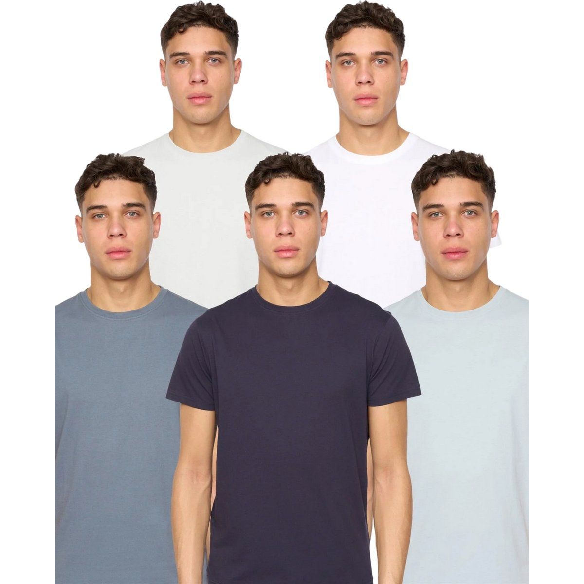 Duck and Cover - "Demtare" T-Shirt für Herren(5er-Pack) (Bunt)