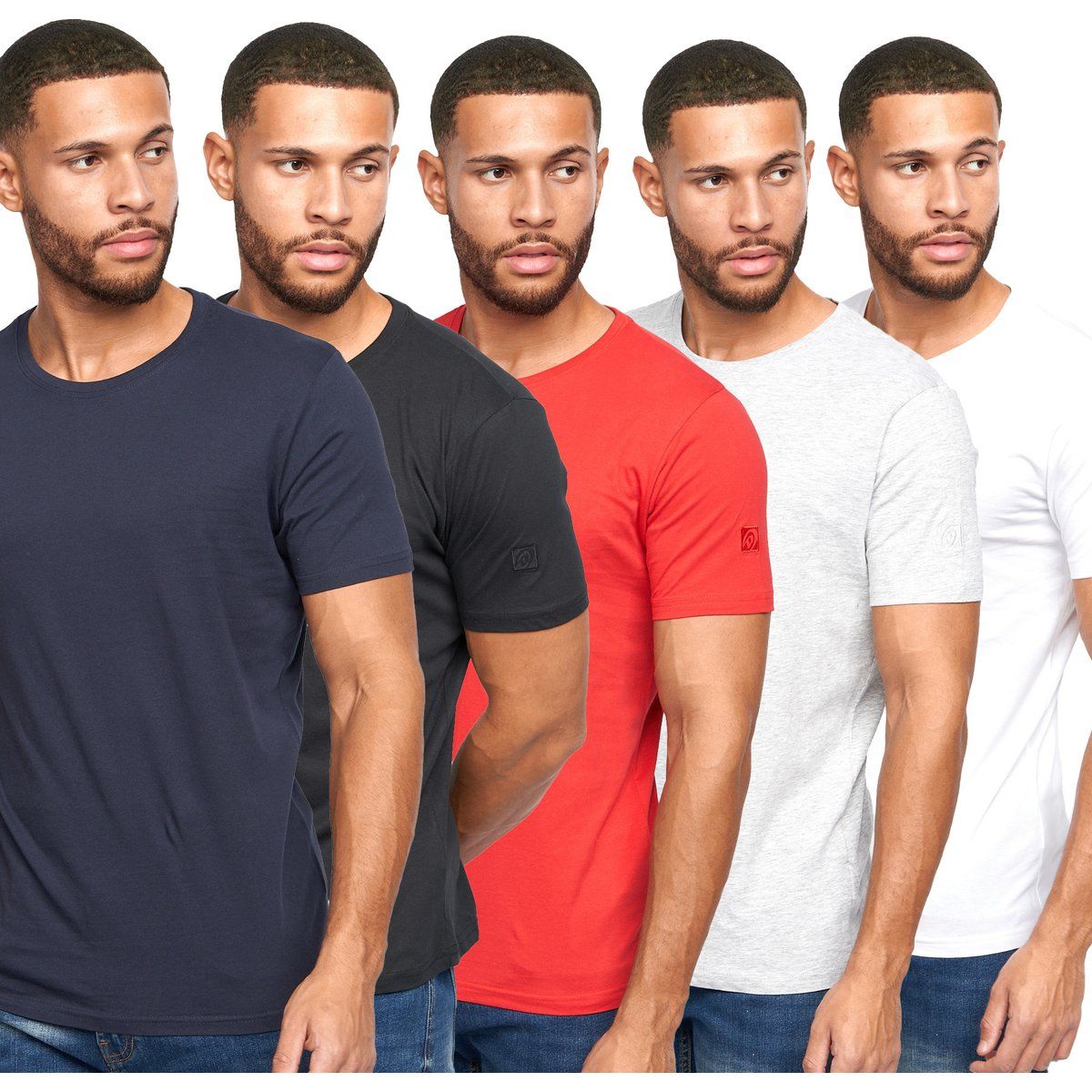 Duck and Cover - "Errington" T-Shirt für Herren (5er-Pack) (Bunt)