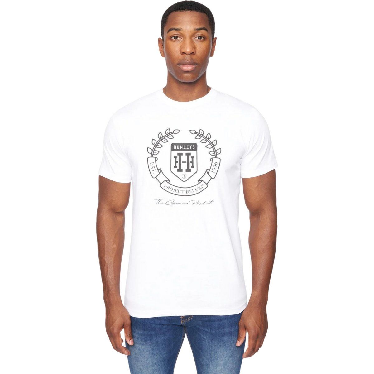 Henleys T-Shirt mit Emblem-Druck