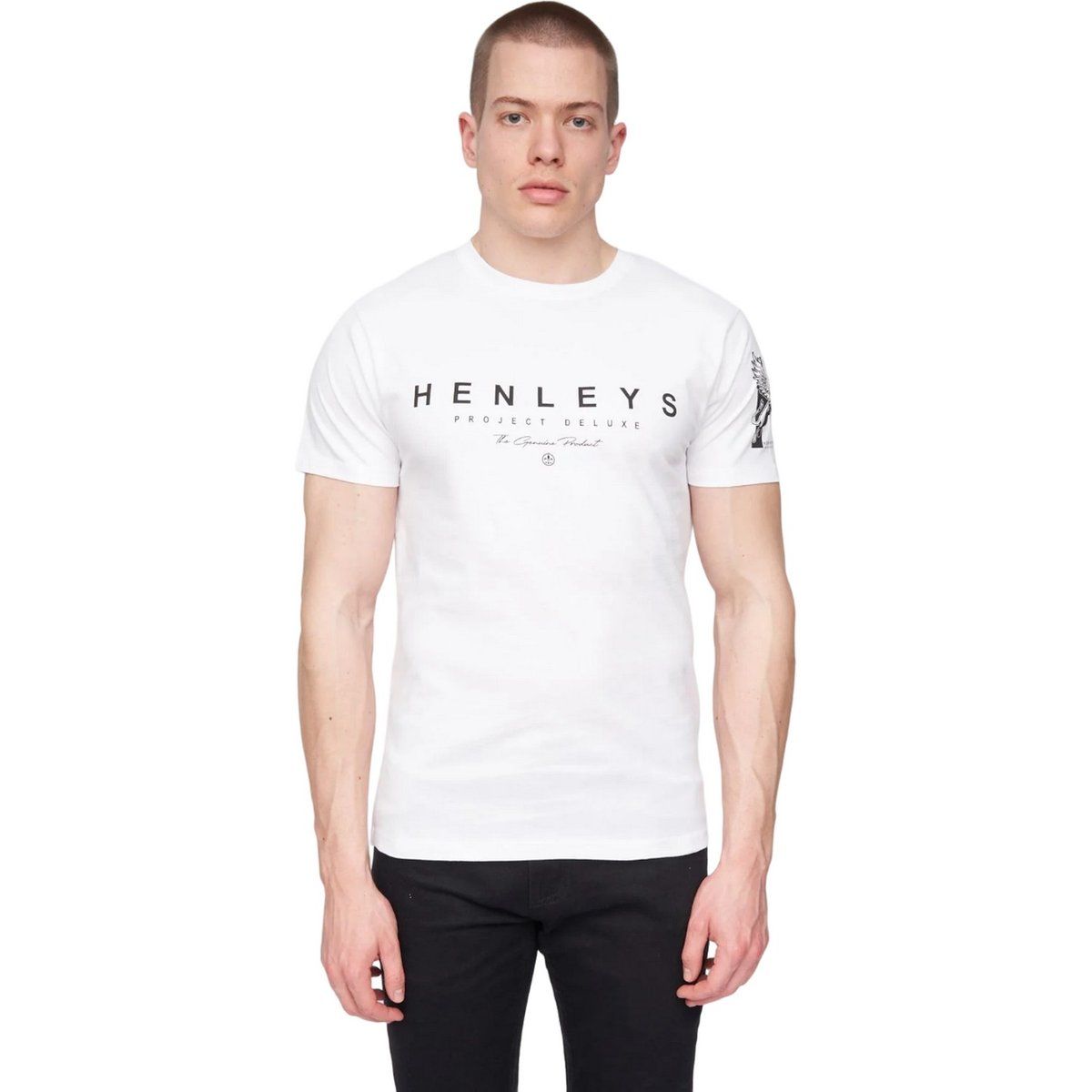 Henleys T-Shirt mit Grafikdruck und Rundhalsausschnitt