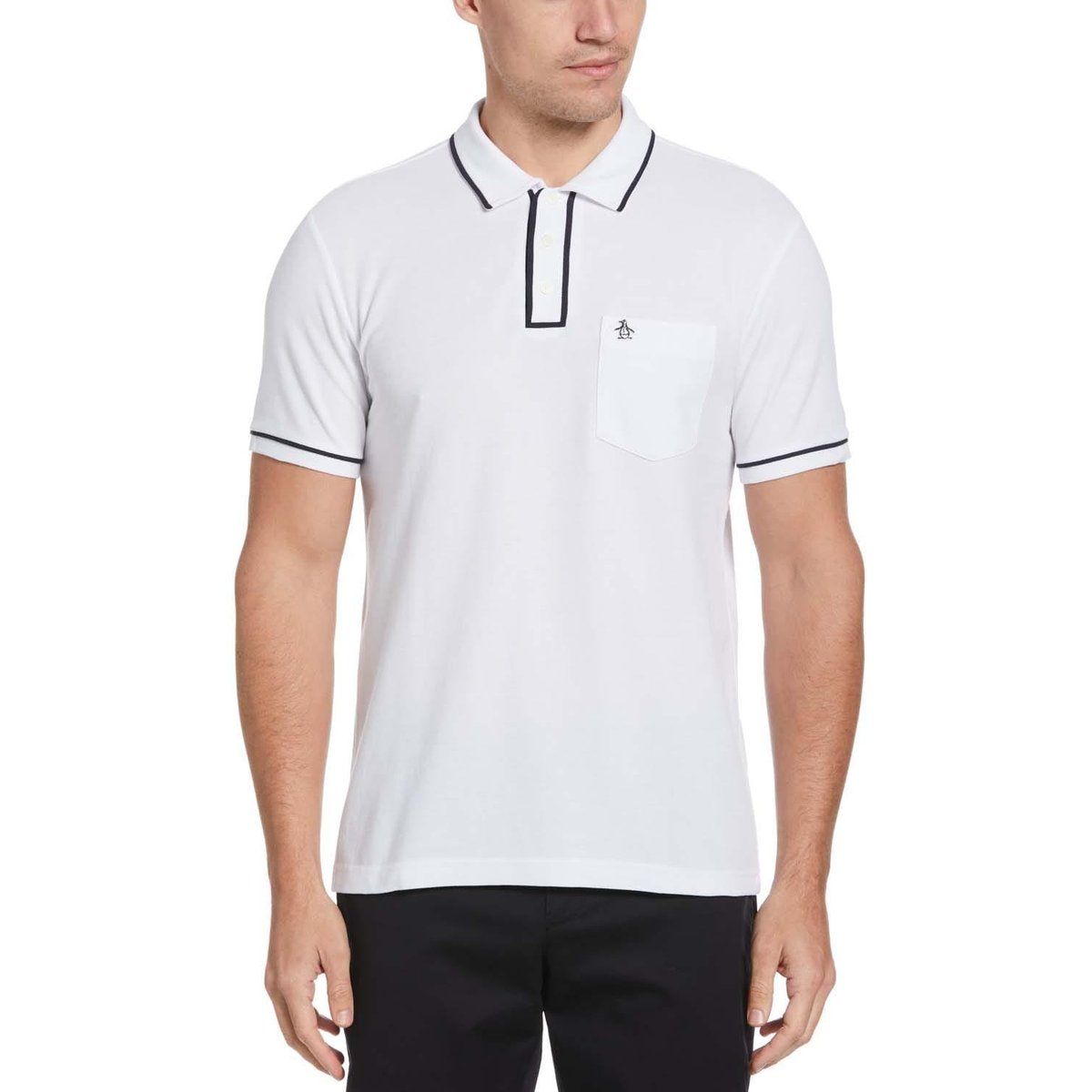 Herren Piqué Poloshirt mit Tasche