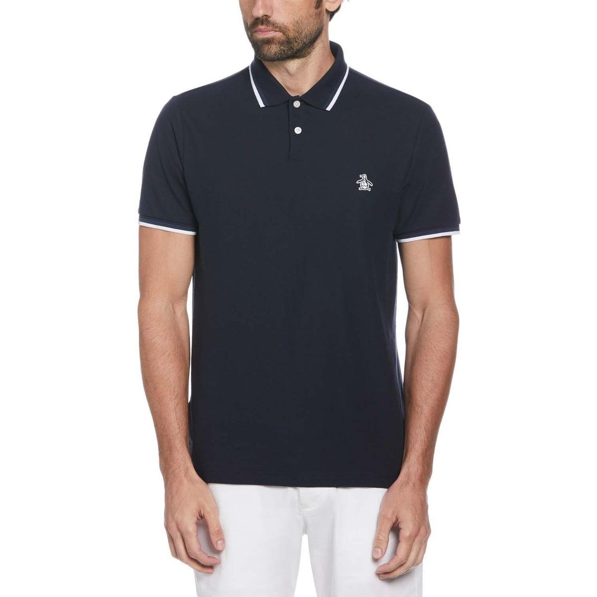 Herren Piqué Poloshirt mit Streifen