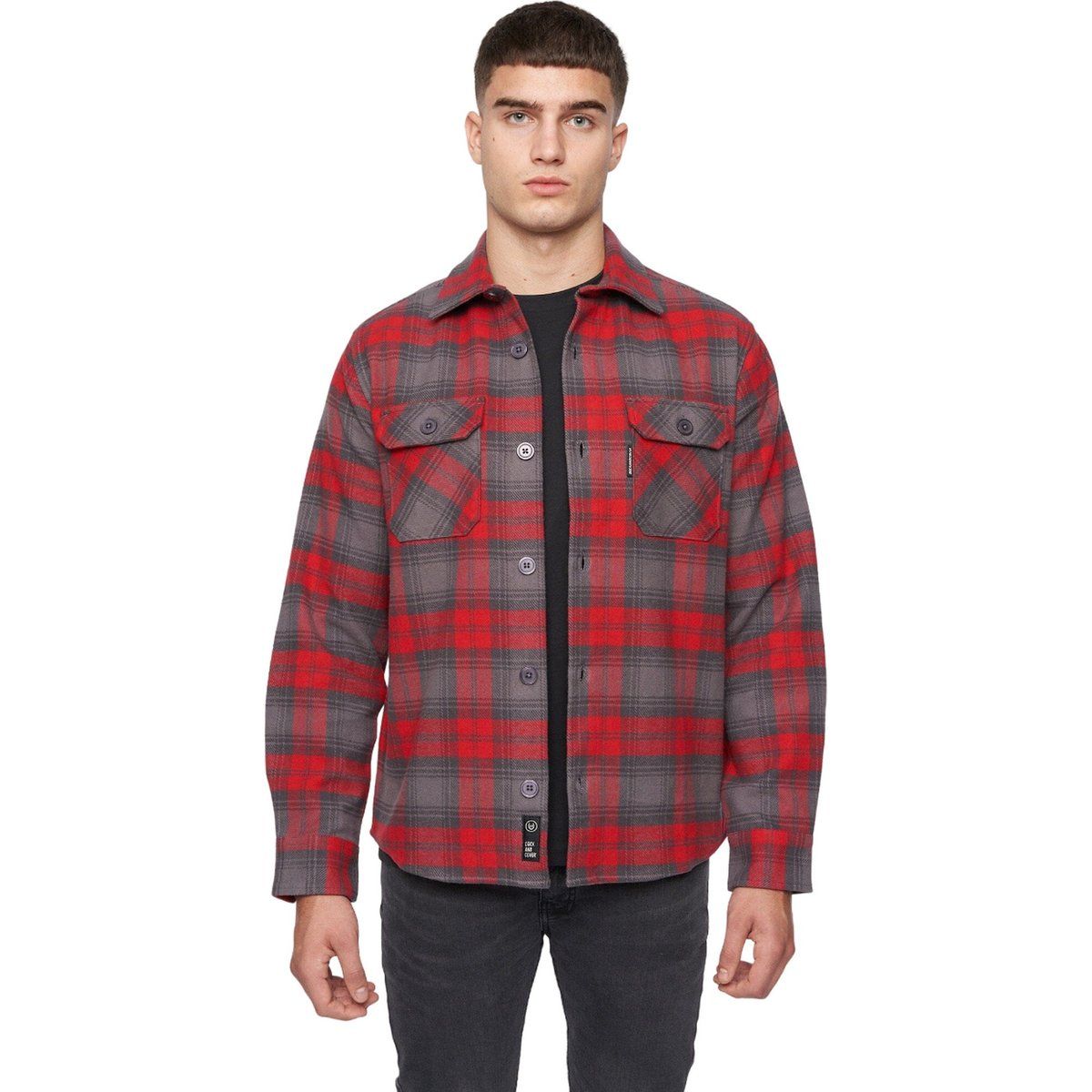 Duck and Cover - "Willington" Hemdjacke für Herren (Rot)