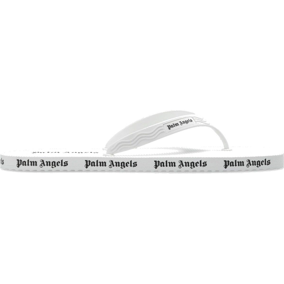 Weiße Flip-Flops mit Logoband
