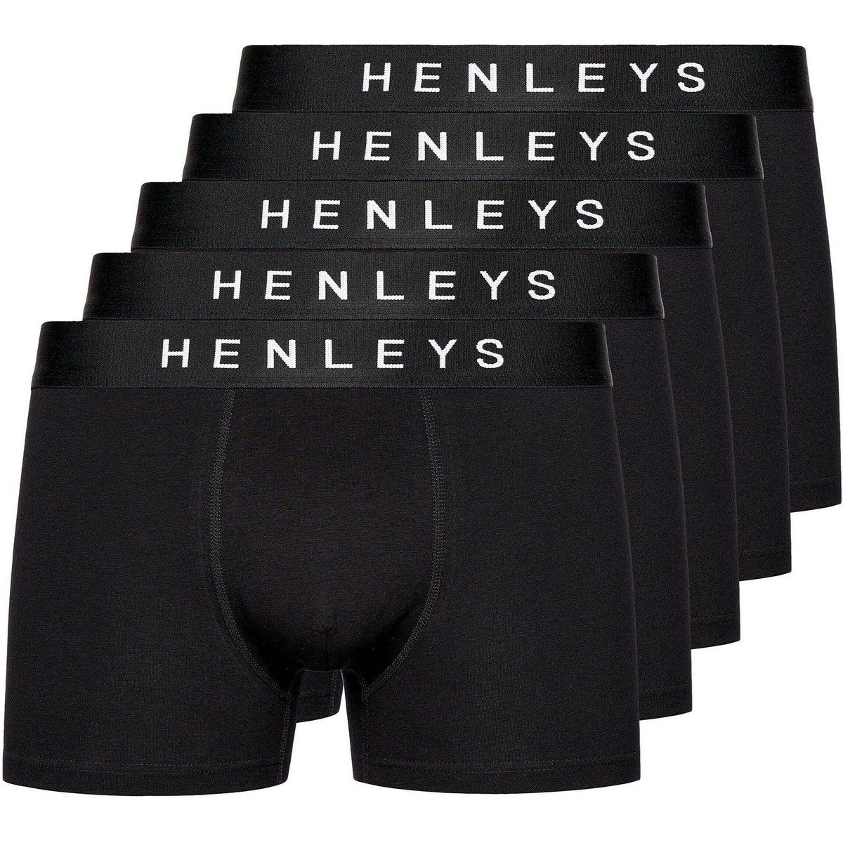 Herren Einfarbige Schwarze Boxershorts Packung